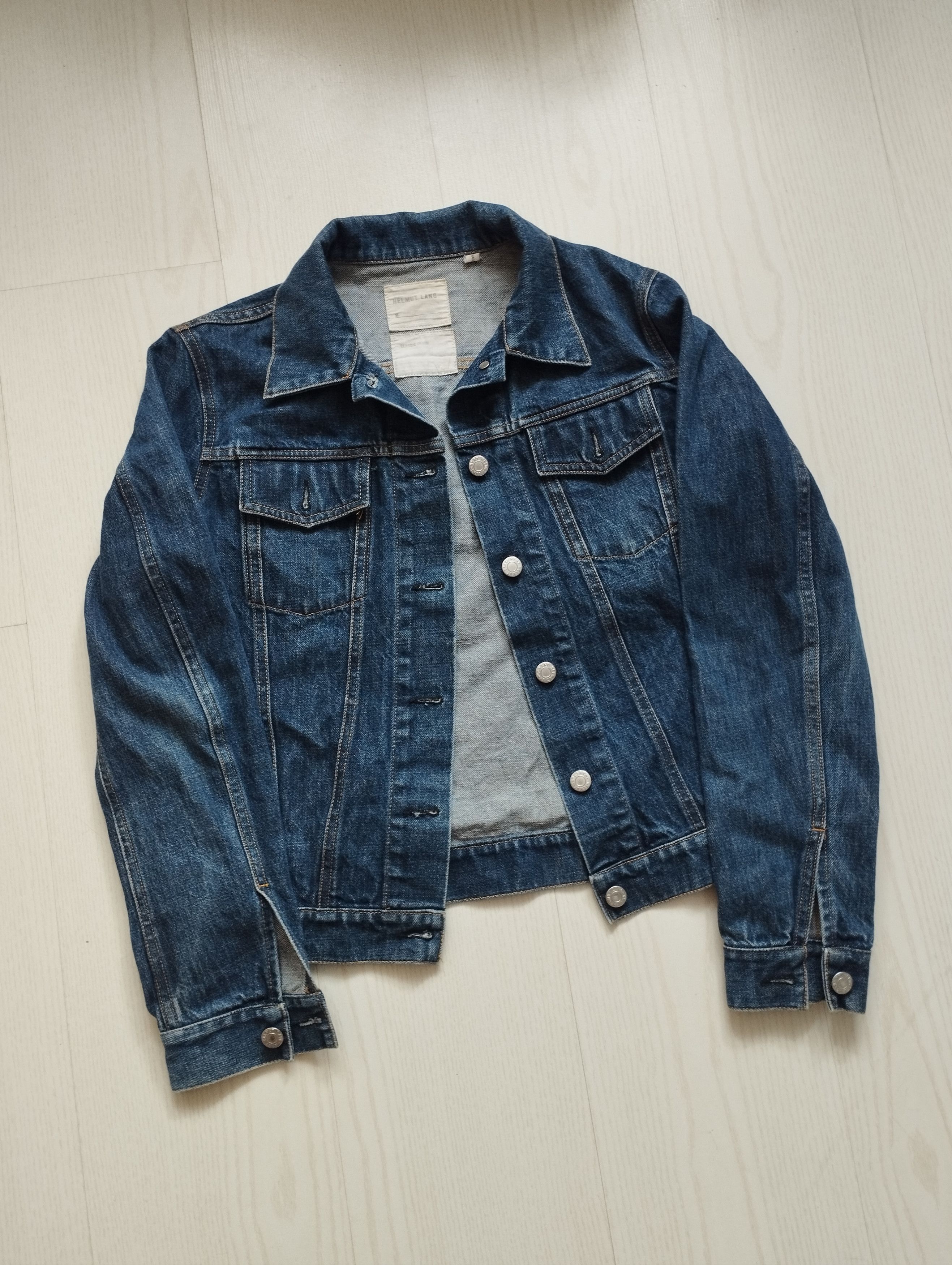 image of Archival Clothing x Helmut Lang Vintage 2000S Helmut Lang 2 Pockets Denim Trucker Jacket in Blue (S