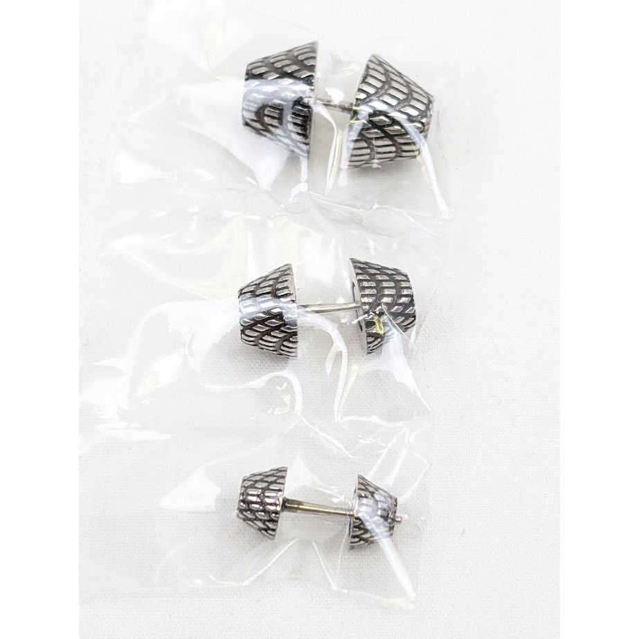 Balenciaga o1rshd1 Size:OS / Cagole Set Earring Brass in Antique Silver Size ONE SIZE - 8 Thumbnail