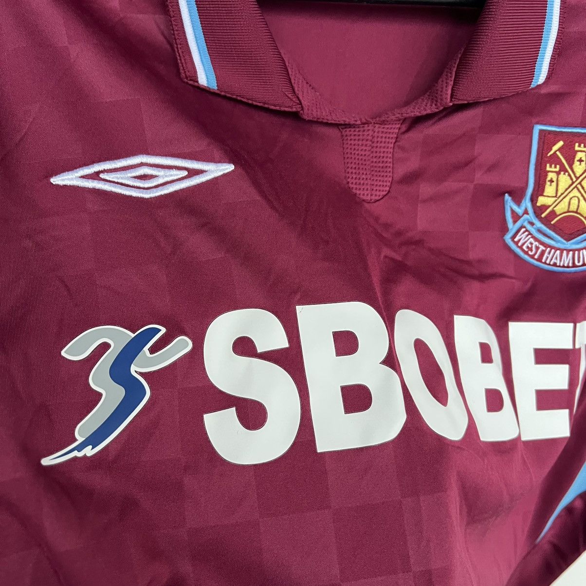 Umbro West Ham United Football Shirt 2009 2010 soccer t shirt Size US XL / EU 56 / 4 - 4 Thumbnail