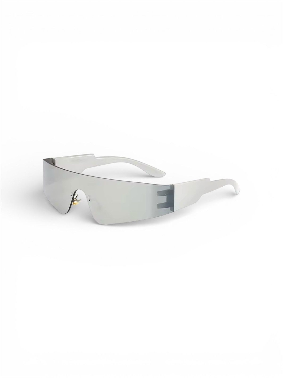 Other Futuristic Shield Sunglasses Silver Mirrored UV400 Y2K Size ONE SIZE - 3 Thumbnail