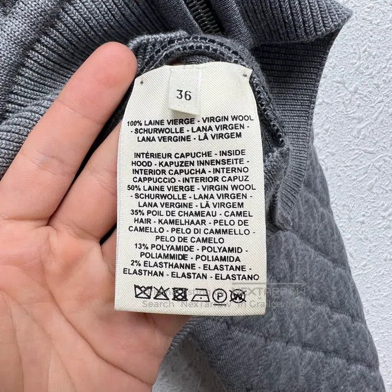 Hermes Hermes Grey H Logo Diamond Quilted Hooded Jacket Size XS / US 0-2 / IT 36-38 - 6 Thumbnail