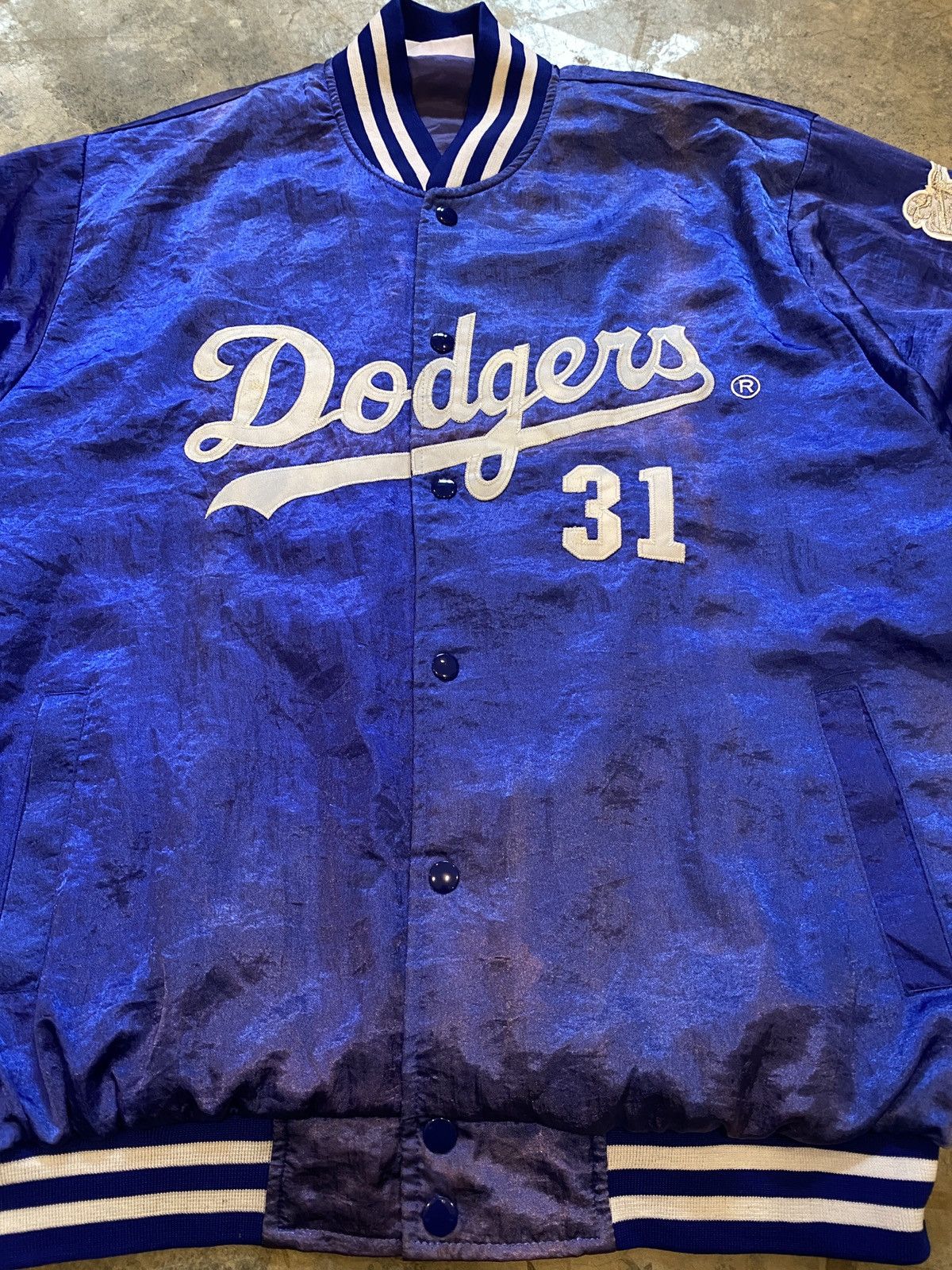 MLB Vintage La Dodgers Piazza Varsity Jacket Size US L / EU 52-54 / 3 - 3 Thumbnail