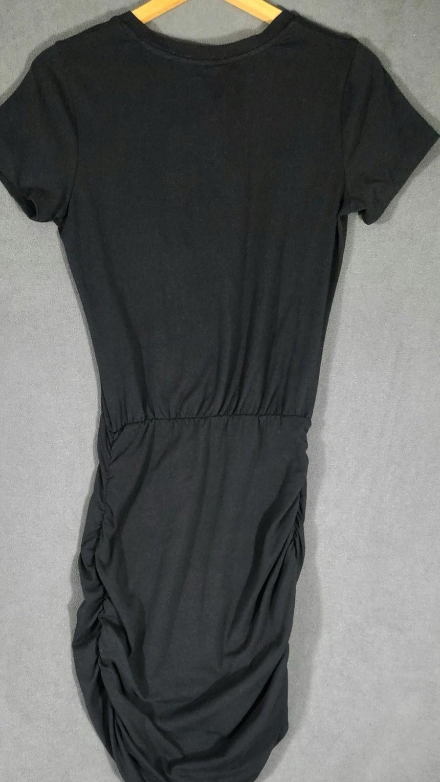 Other Allison Joy Rosie Scrunch Dress Black NWT Evereve Ruched Size S / US 4 / IT 40 - 6 Thumbnail