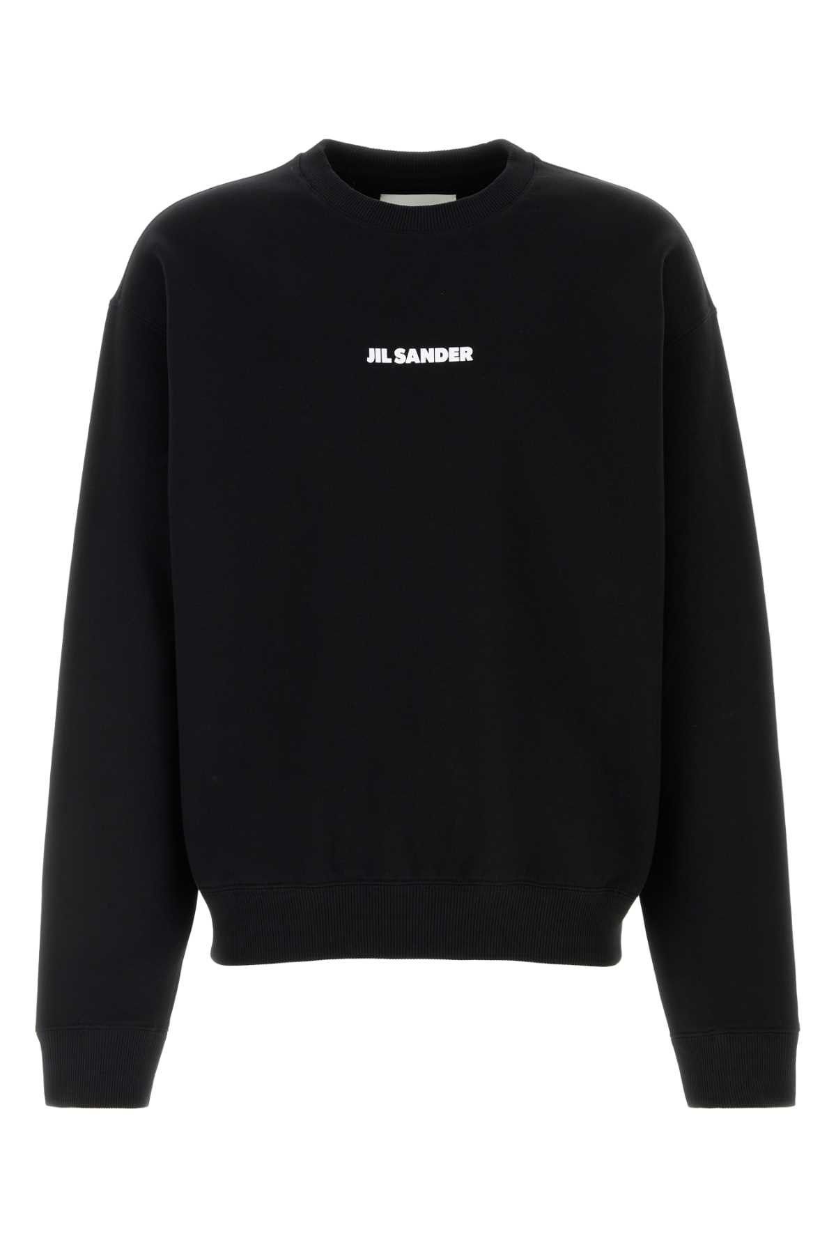 Jil Sander Black Cotton Sweatshirt Size US XL / EU 56 / 4 - 1 Thumbnail