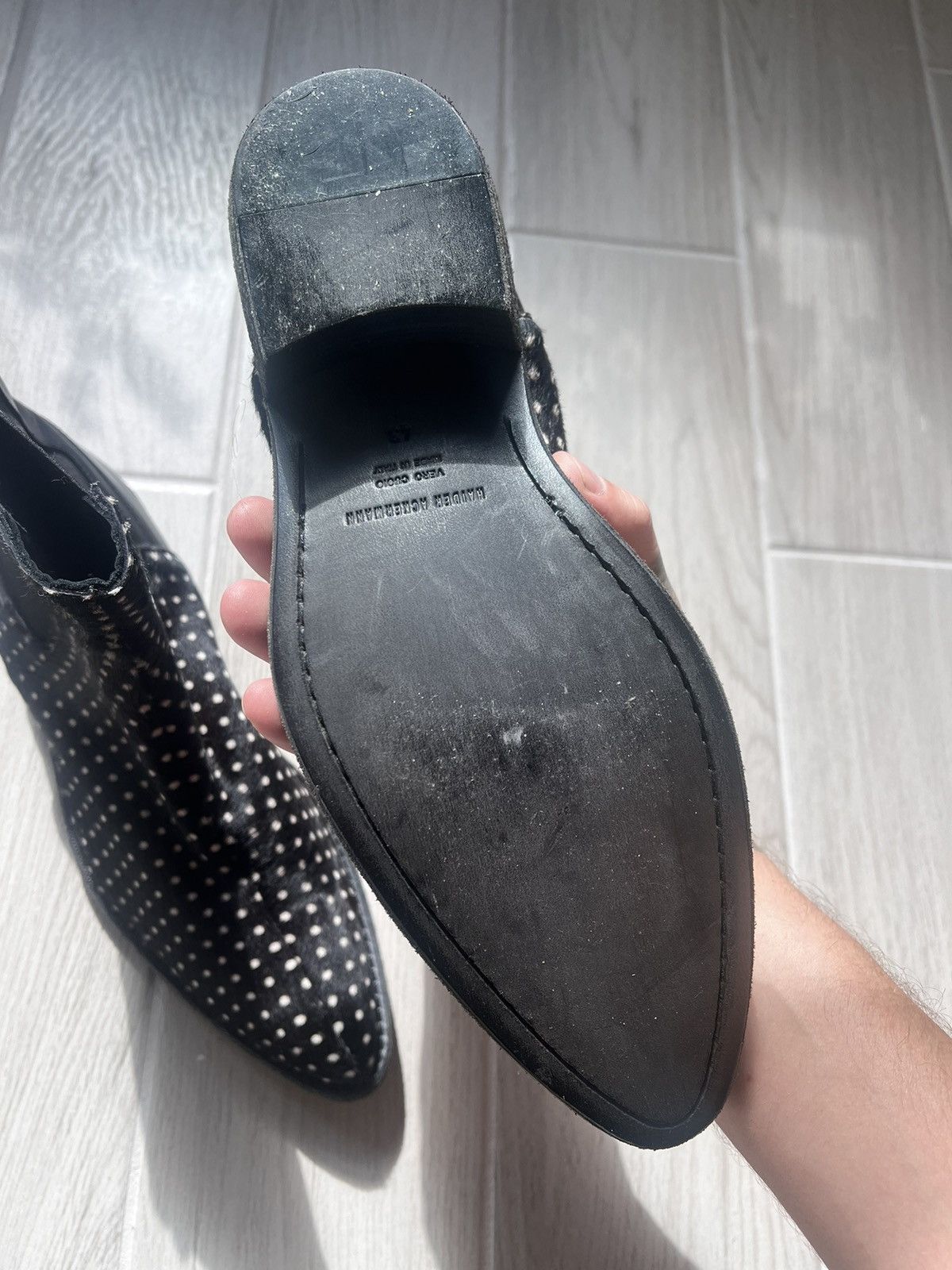 Haider Ackermann Haider Ackermann black polka dot Elasticated Chelsea boots Size US 10 / EU 43 - 8 Thumbnail