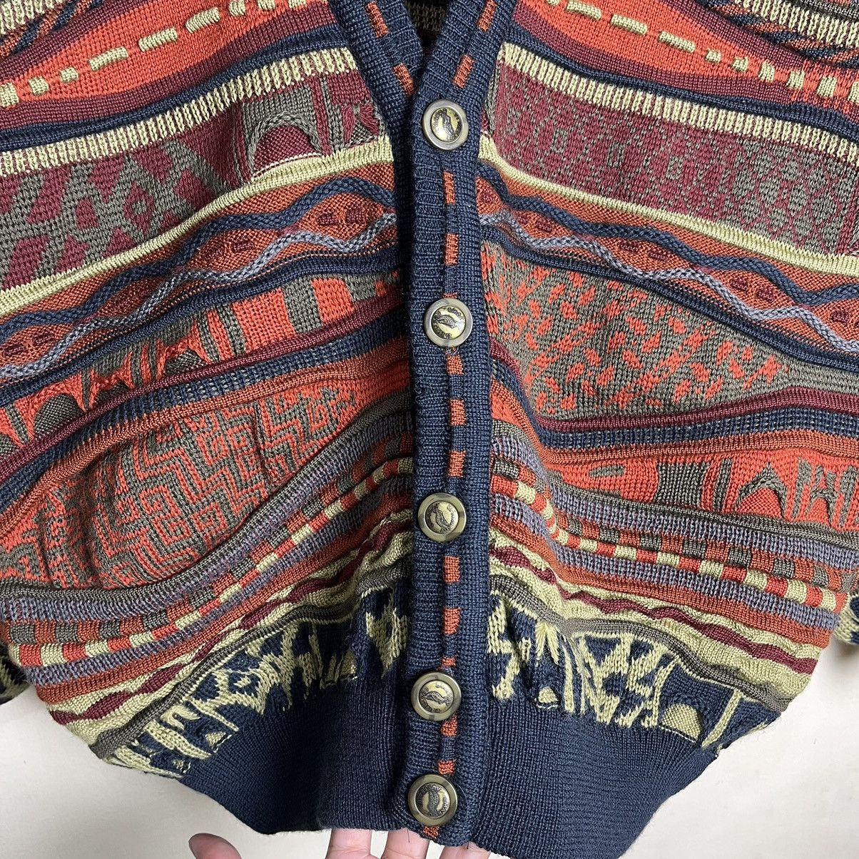 Coogi 90's Emaroo Australia Cardigan Knitted Sweater Size US L / EU 52-54 / 3 - 4 Thumbnail