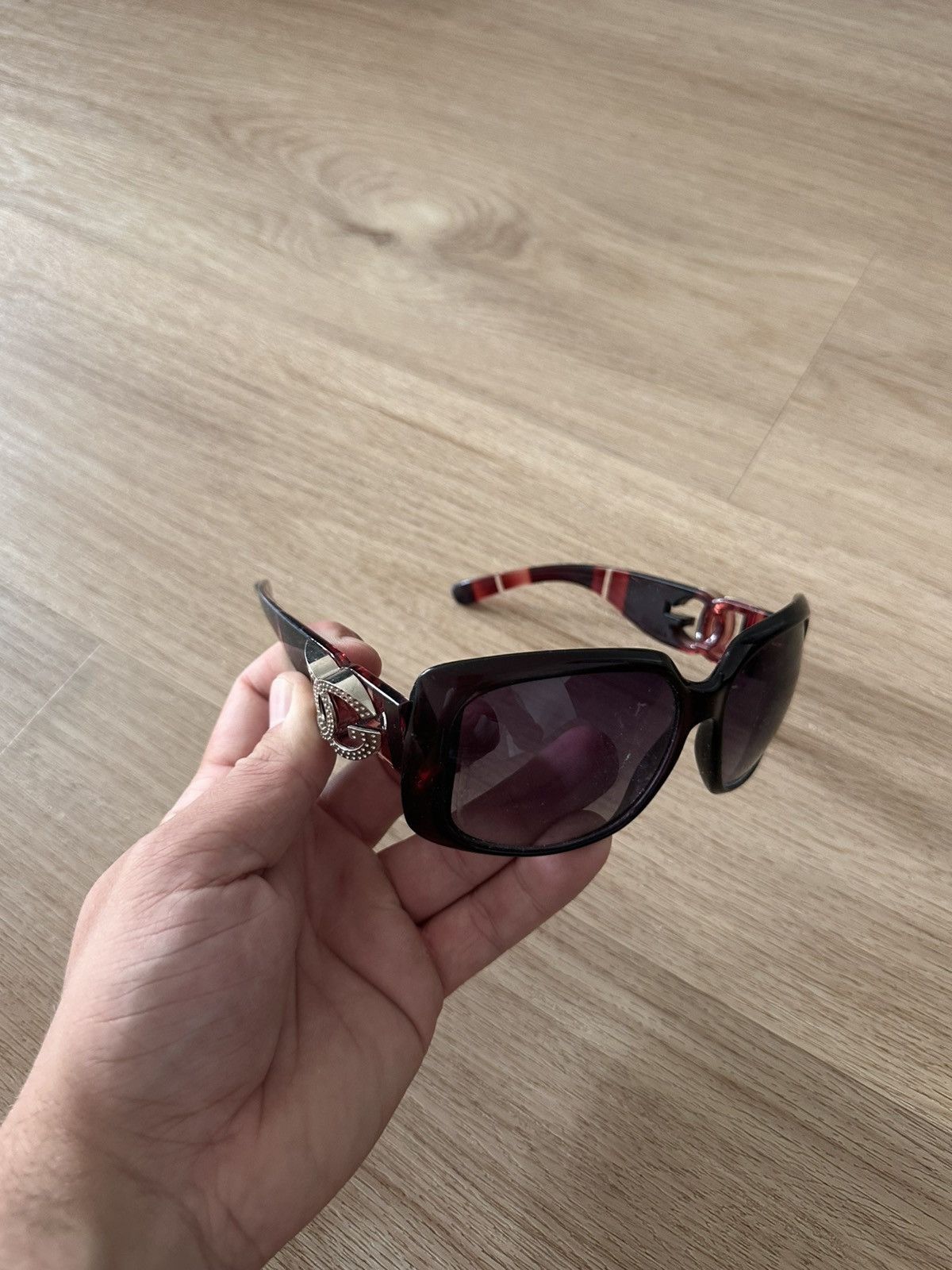 Dolce & Gabbana Dolce & Gabbana Metal DG Big Logo Swarovski Sunglasses Size ONE SIZE - 1 Thumbnail