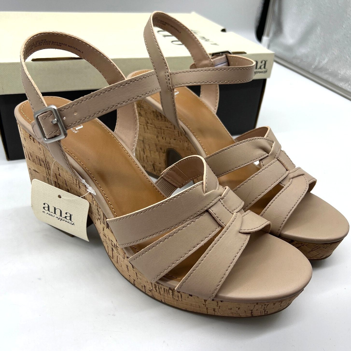 Other a.n.a Womens Billie Heeled Sandals Nude Color Size 10M Size US 10 / IT 40 - 1 Thumbnail