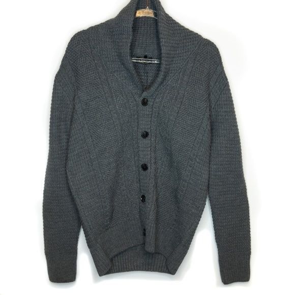 Zara Zara Charcoal Grey Knit Button-Up Cardigan Size US L / EU 52-54 / 3 - 2 Thumbnail