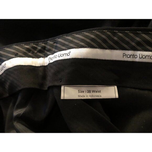 Pronto Uomo pronto uomo men's charcoal 100%wool 2pc suit 44R pants:38/31 Size 44R - 8 Thumbnail