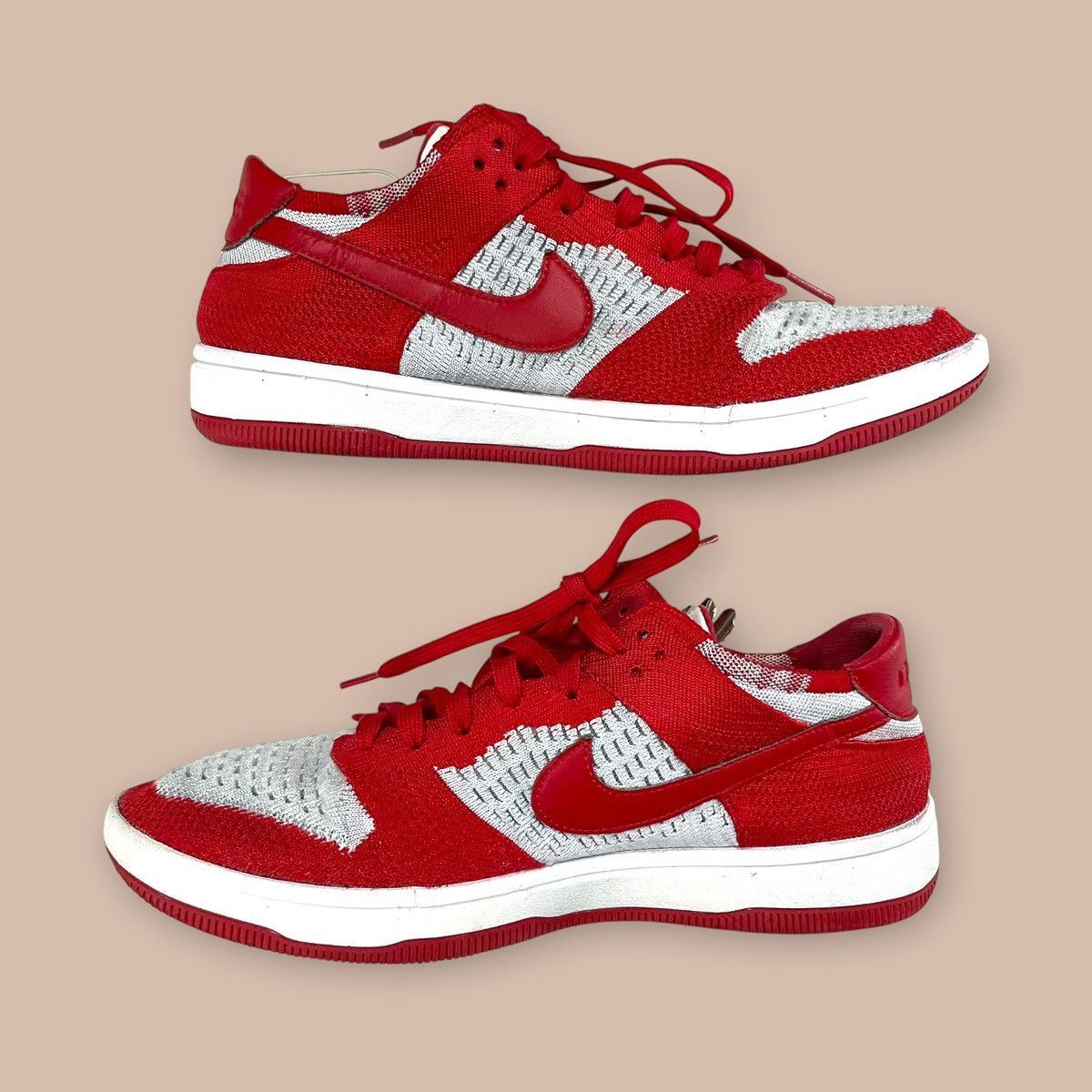 Nike Nike Dunk Low FLYKNIT "University Red" Size US 9 / EU 42 - 13 Thumbnail