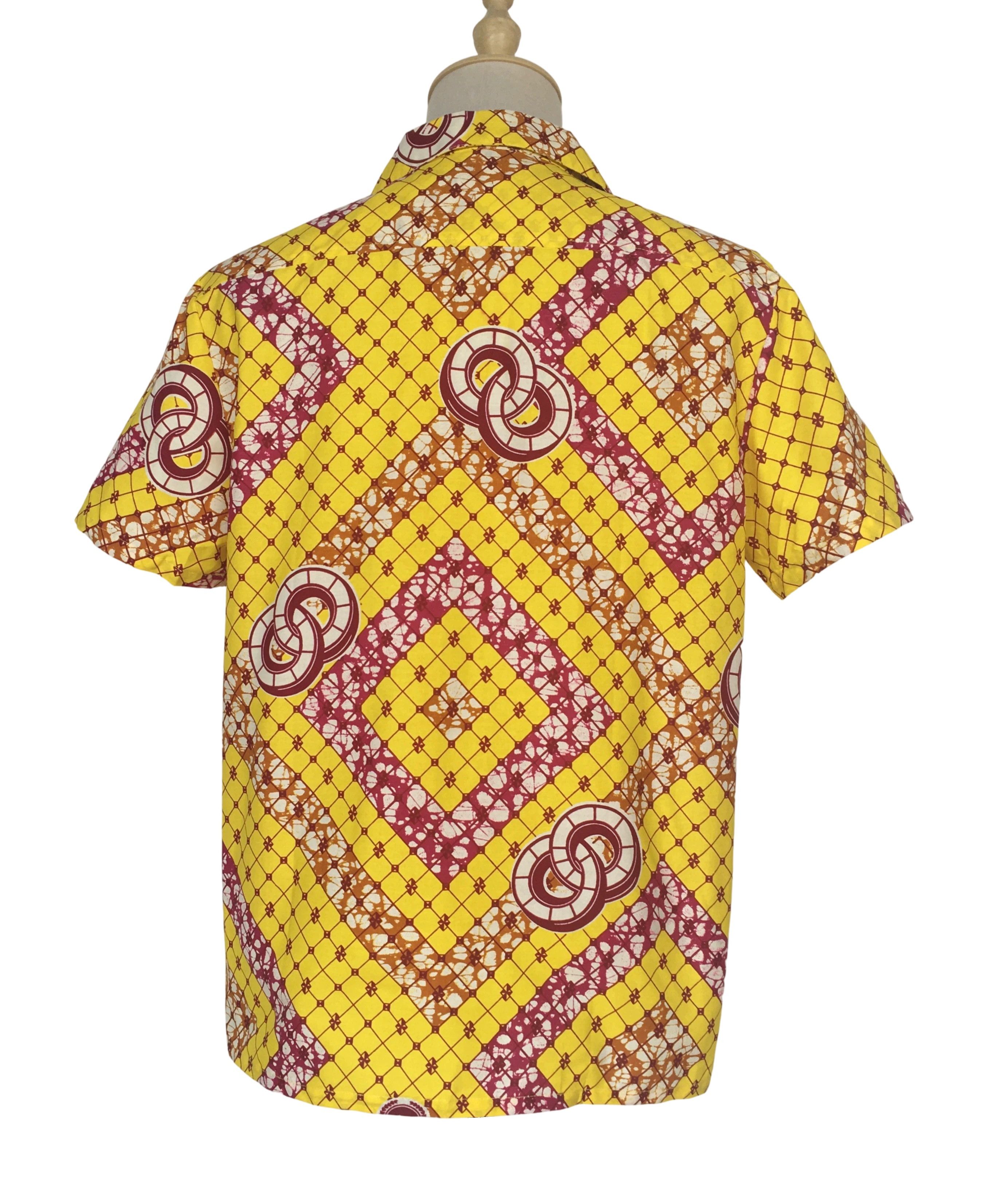 Other African Wax Print Men Shirt Short Sleeves Summer Size US L / EU 52-54 / 3 - 3 Thumbnail
