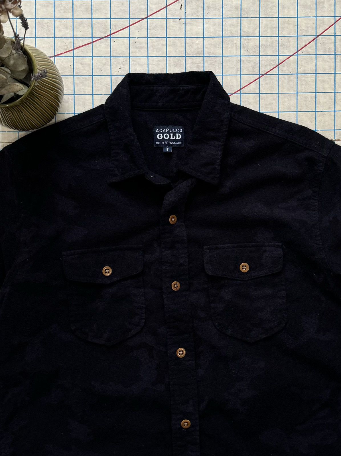 Acapulco Gold Acapulco Gold Dark Navy Camo Button Up Shirt Small Size US S / EU 44-46 / 1 - 5 Thumbnail