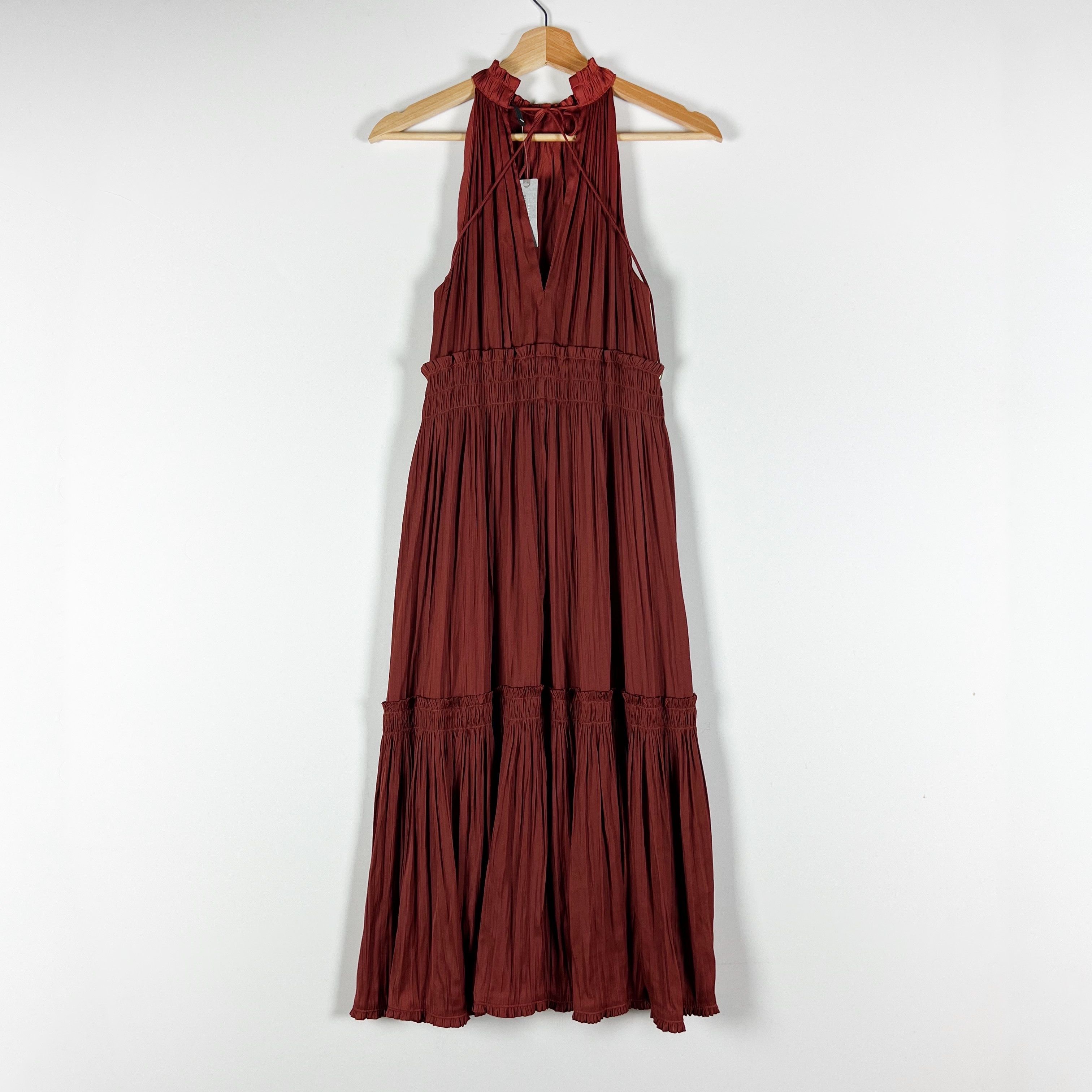 Anthropologie NEW Anthropologie Tiered Satin Halter Size M / US 6-8 / IT 42-44 - 4 Thumbnail