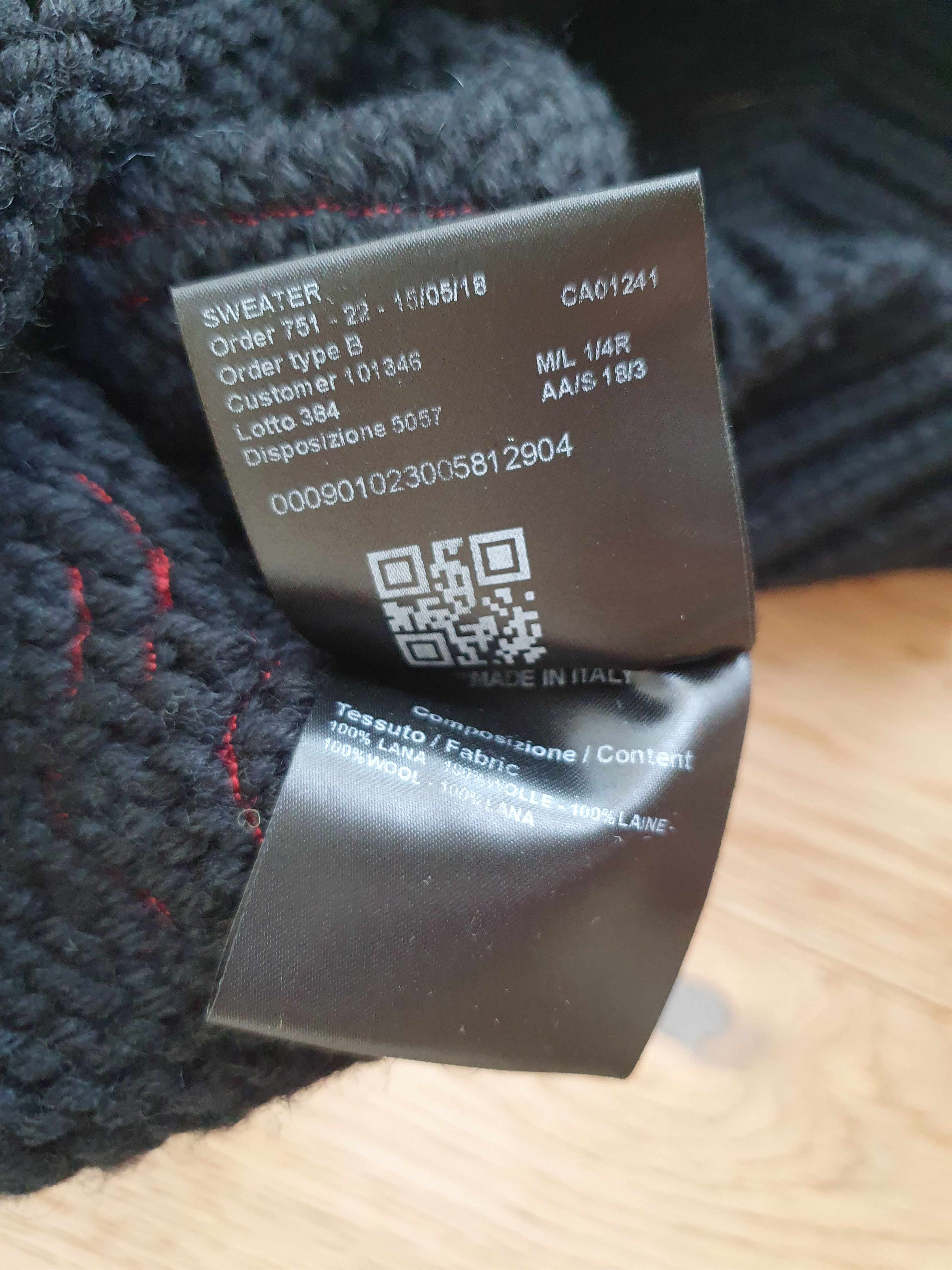 Calvin Klein 205W39NYC × Raf Simons 800$ Retail! DSWT Heavy Wool Logo Knit Sweater by Raf Simons Size US M / EU 48-50 / 2 - 10 Thumbnail