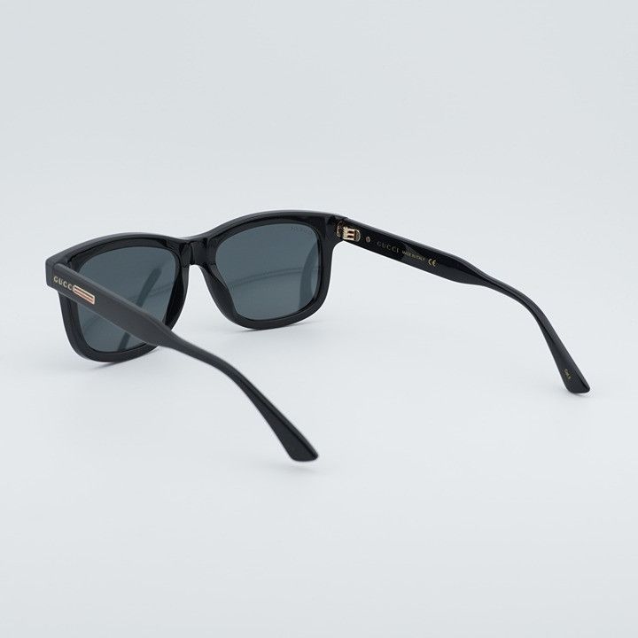 Gucci Gucci GG0824S 005 Men Sunglasses Black Rectangle Frame Size ONE SIZE - 9 Thumbnail