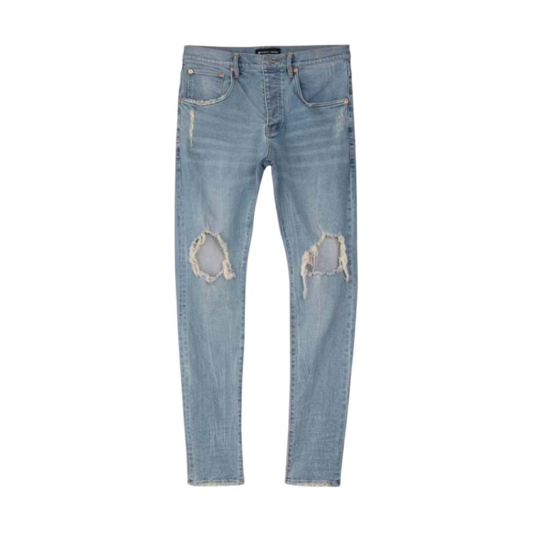 Purple Brand Drop Fit Midrise Tapered Leg Lt Indigo Jeans Indigo Size US 40 / EU 56 - 1 Thumbnail