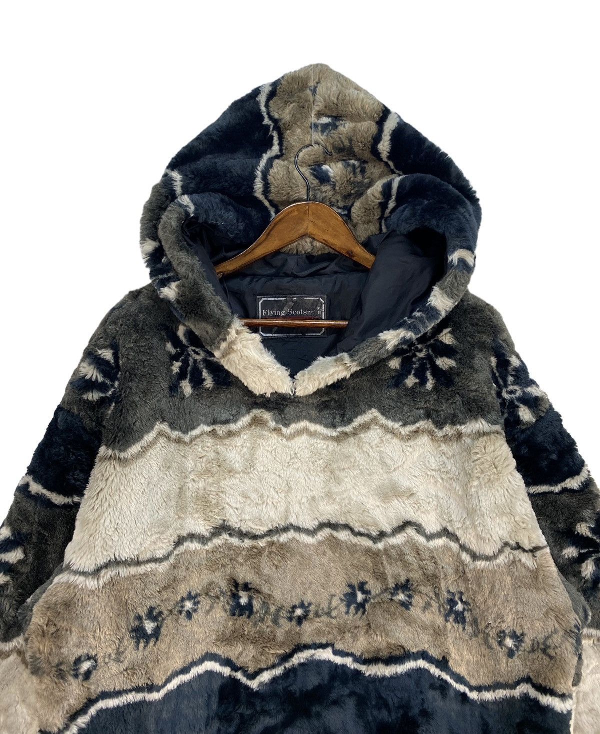 Japanese Brand Flying Scotsman Fur Jacket Nice Design Size US L / EU 52-54 / 3 - 3 Thumbnail