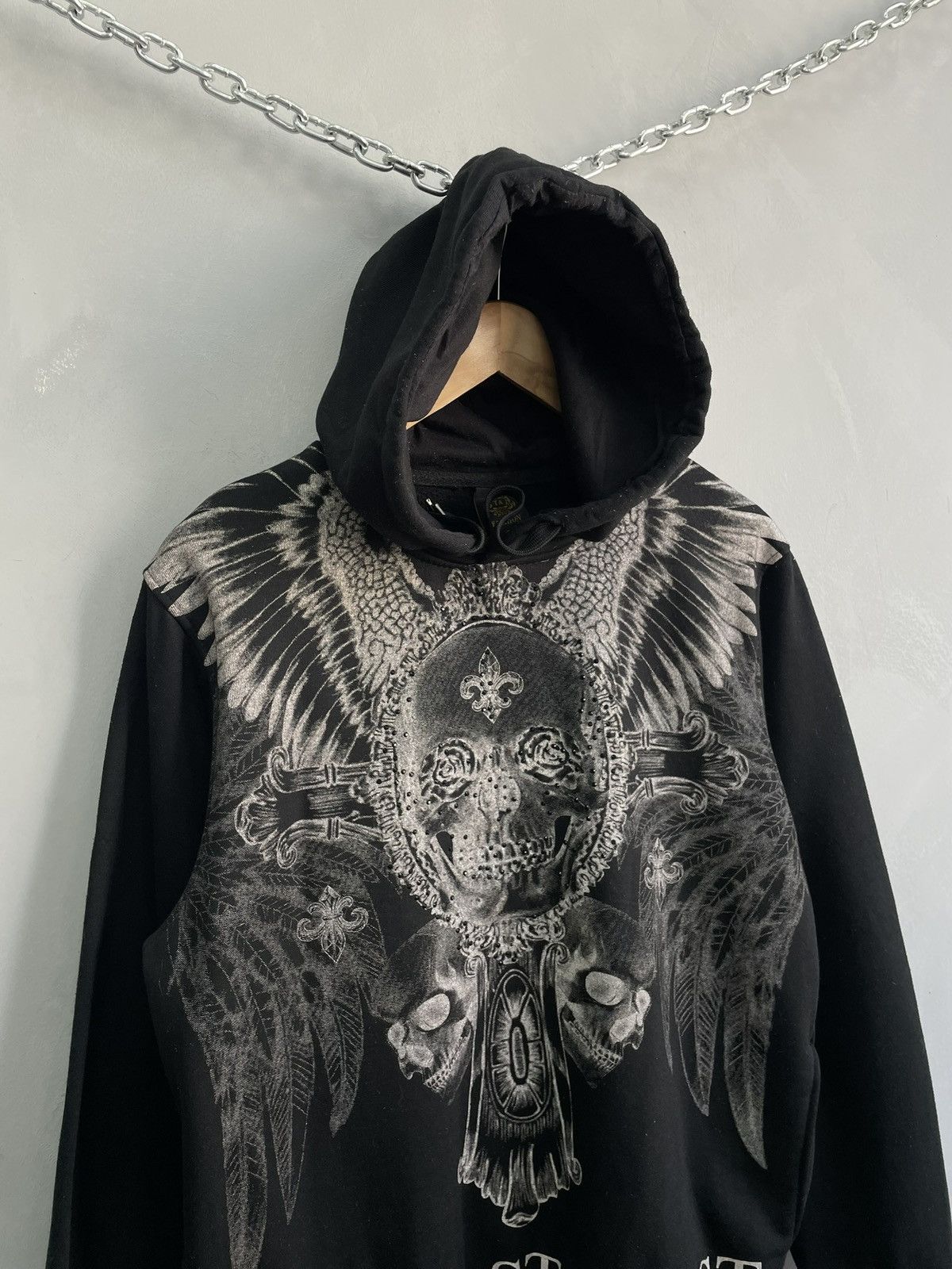Affliction Vintage skull grunde affliction punk y2k hoodie Size US S / EU 44-46 / 1 - 2 Thumbnail