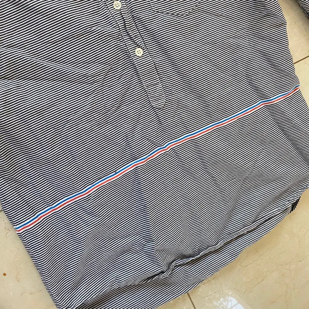 J.Crew J.Crew Striped Cotton Popover Shirt Size XS / US 0-2 / IT 36-38 - 4 Thumbnail