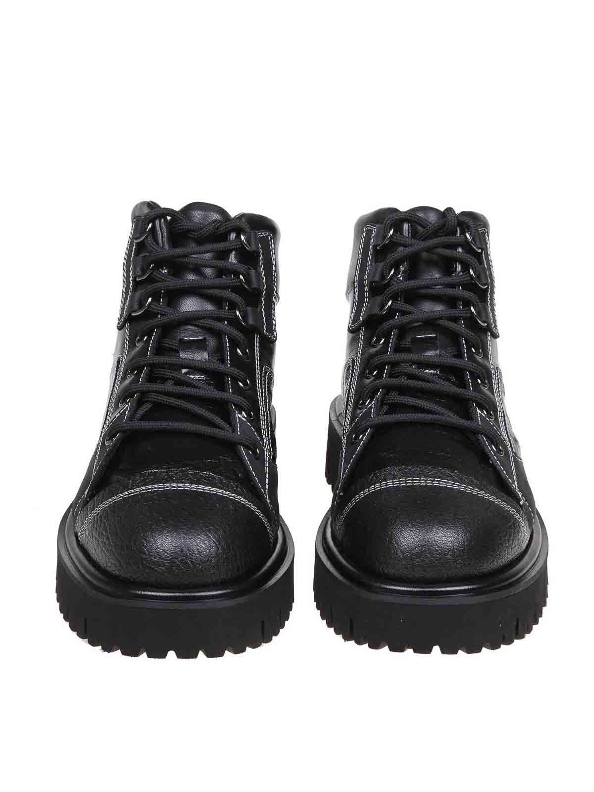 Moschino o1y0225 Logo Leather Ankle Boots in Black Size US 11 / EU 44 - 4 Thumbnail