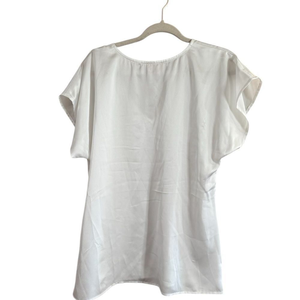 Other Show Me Your MuMu White Cuffed Sleeve Relaxed Blouse Size S / US 4 / IT 40 - 7 Thumbnail