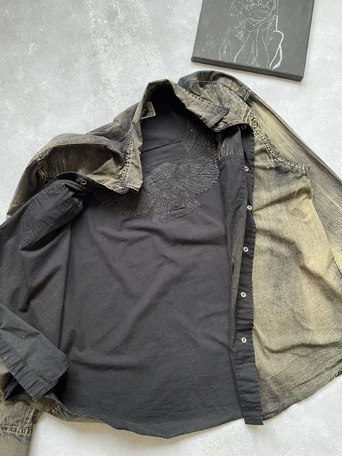 Vintage Vintage Racing Eagle Denim Racing Jacket made in USA Size US L / EU 52-54 / 3 - 12 Thumbnail