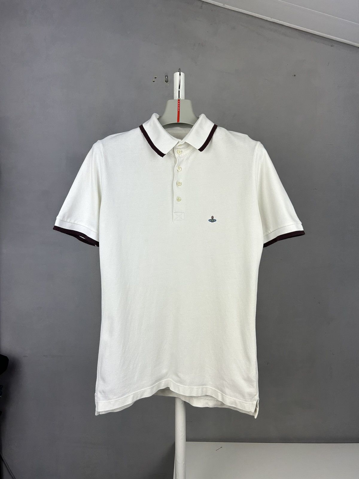 Vivienne Westwood Vivienne Westwood Logo Polo Shirt White size-L Size US L / EU 52-54 / 3 - 1 Thumbnail