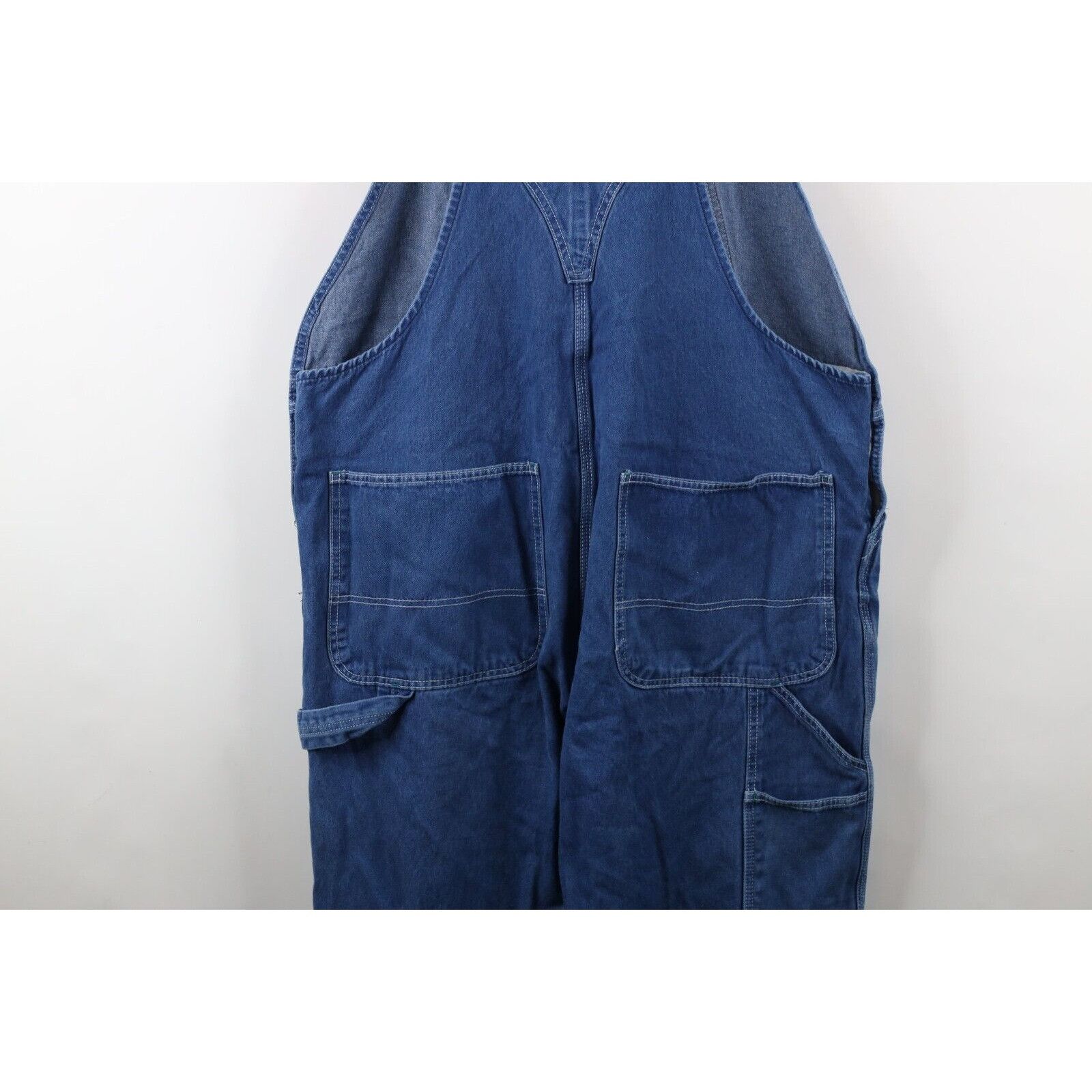 Vintage Vintage 90s Streetwear Faded Wide Leg Denim Jean Overalls Size US 44 / EU 60 - 18 Thumbnail