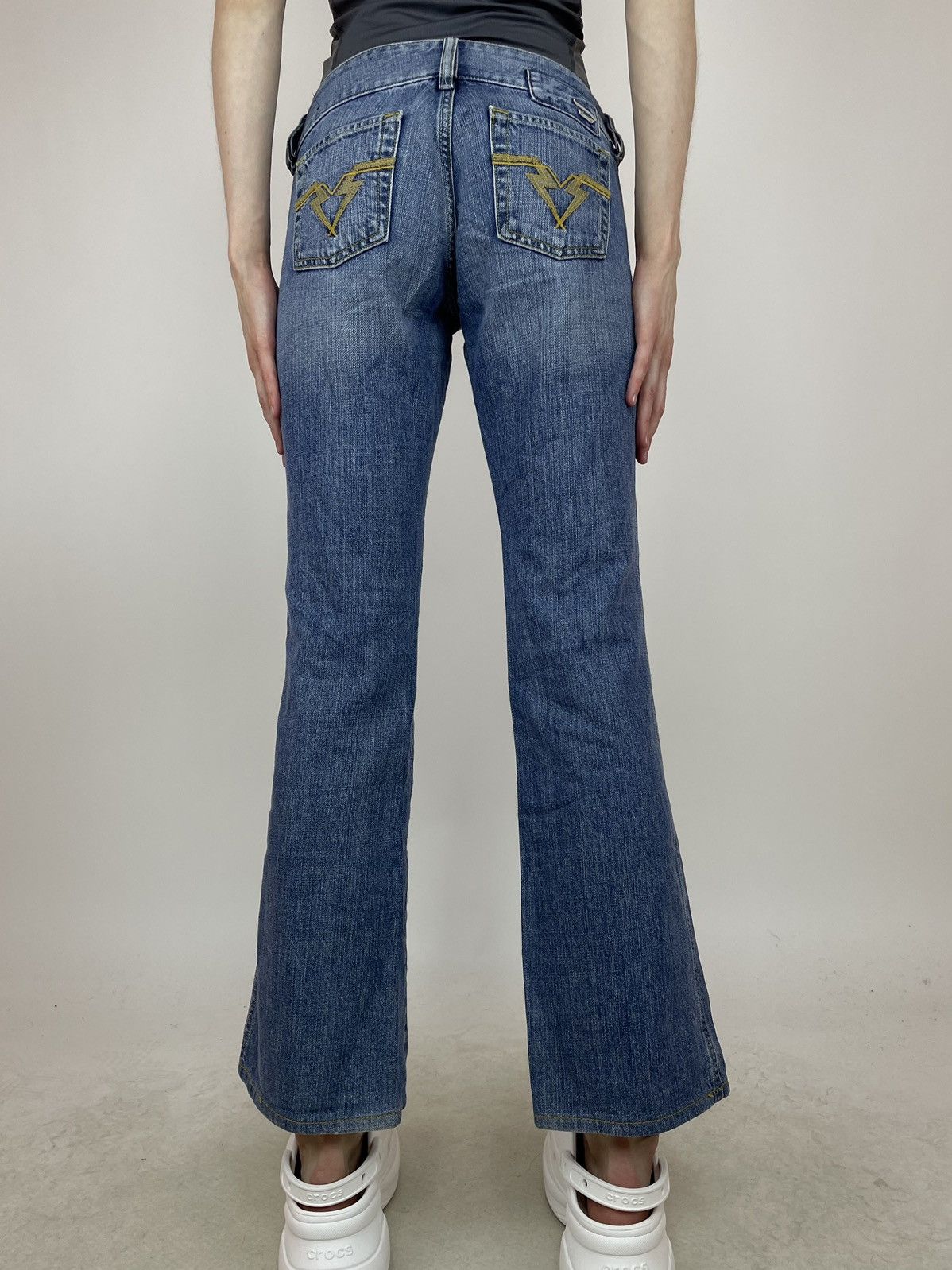Diesel × Vintage DIESEL VINTAGE FLARED CROPPED JEANS WOMEN'S size 28 Size 28" / US 6 / IT 42 - 6 Thumbnail