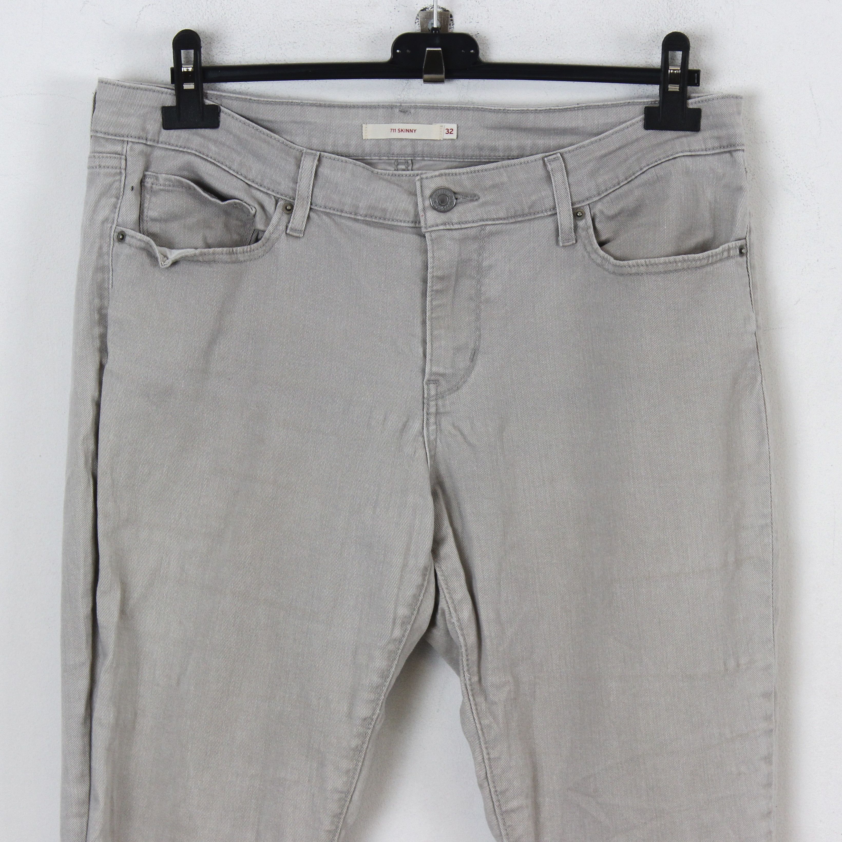 Levi's 711 Women W32 L32 Skinny Jeans Denim Pants Trouser Mid Rise Size 32" / US 10 / IT 46 - 2 Thumbnail