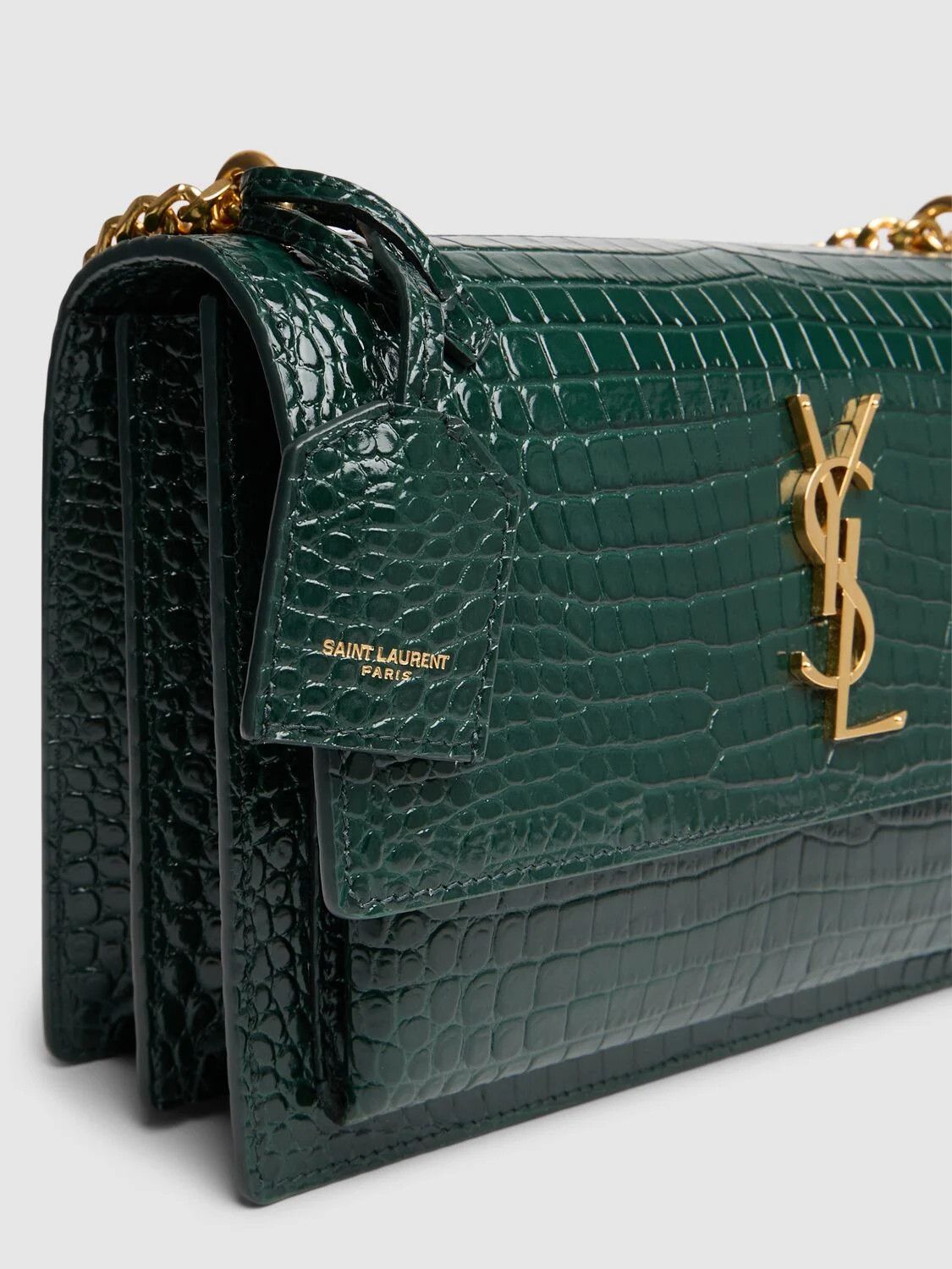 Saint Laurent Paris o1b1hav110724 Size: OS / Sunset Medium Leather Bag in Green Size ONE SIZE - 4 Thumbnail