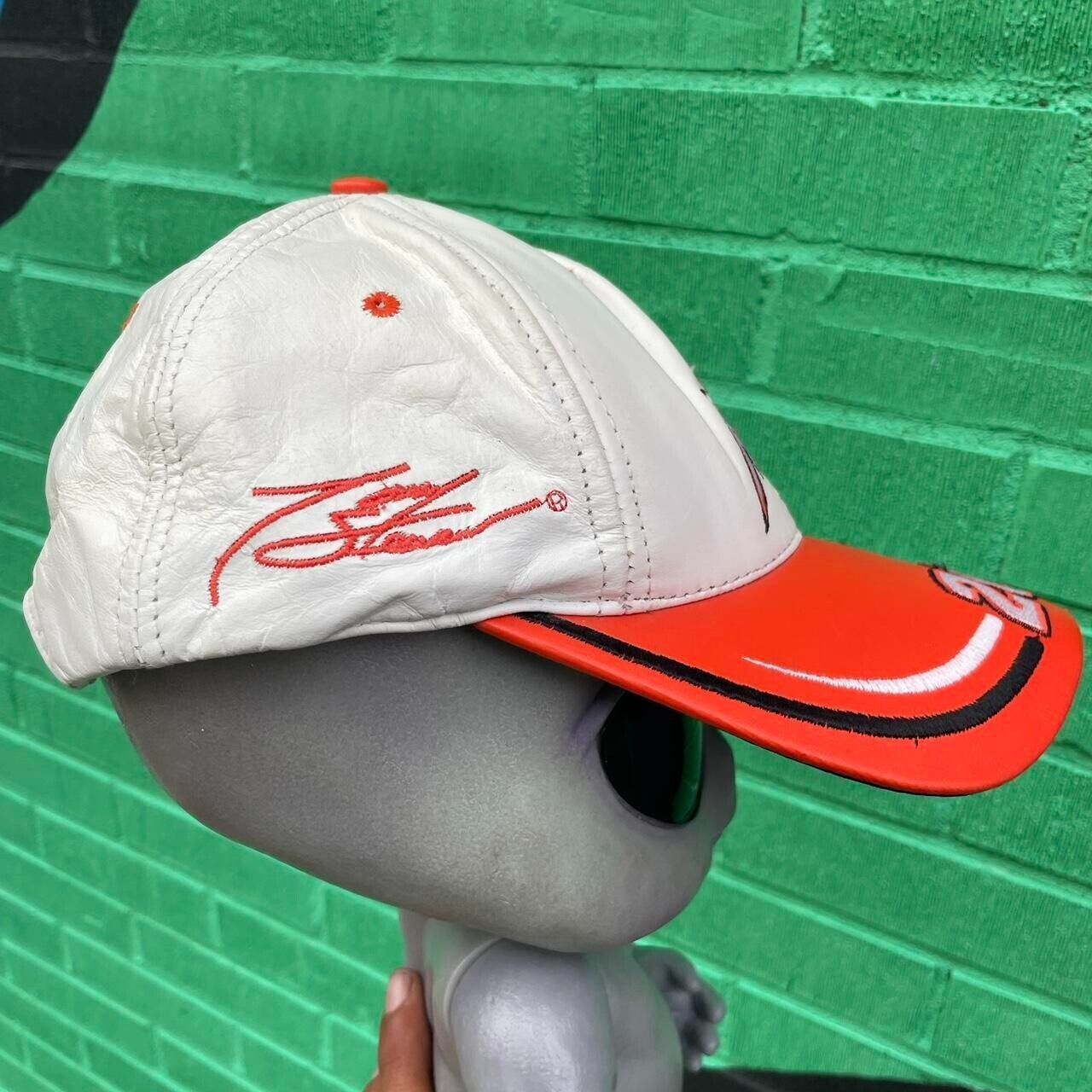 NASCAR 2002 Vintage NASCAR Tony Stewart Leather Hat Strapback Raci Size ONE SIZE - 3 Thumbnail