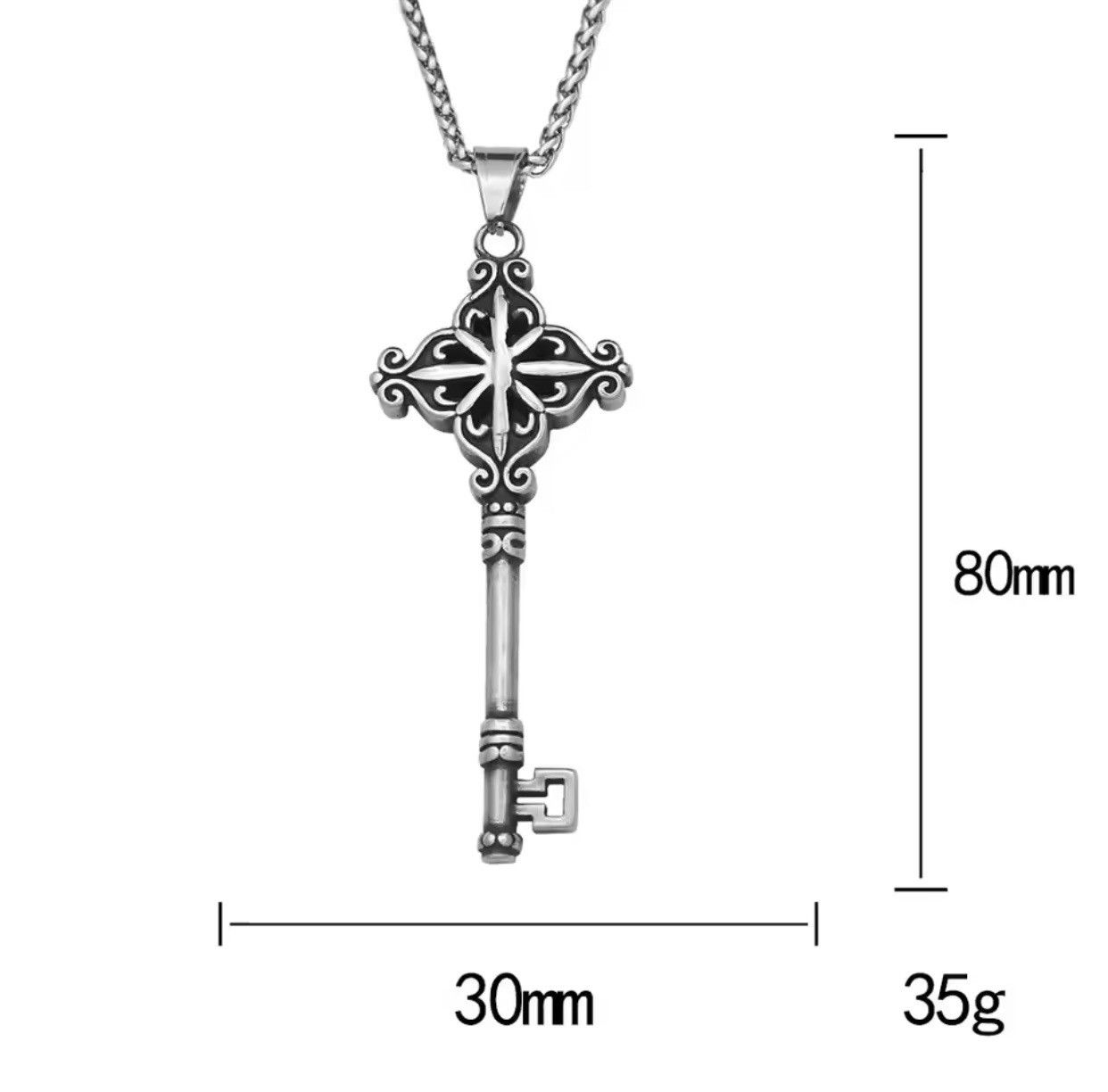 Jewelry Large Size Vintage Key Necklace Size ONE SIZE - 6 Thumbnail