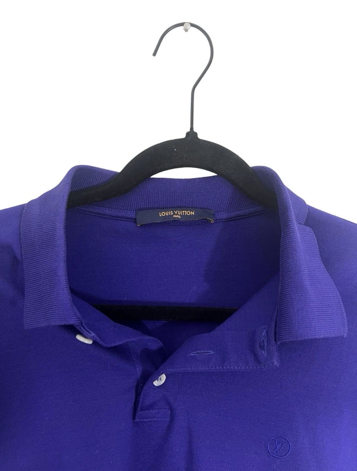 Louis Vuitton Louis Vuitton Men's Plain Purple Polo Short Sleeve Shirt Size US L / EU 52-54 / 3 - 2 Thumbnail