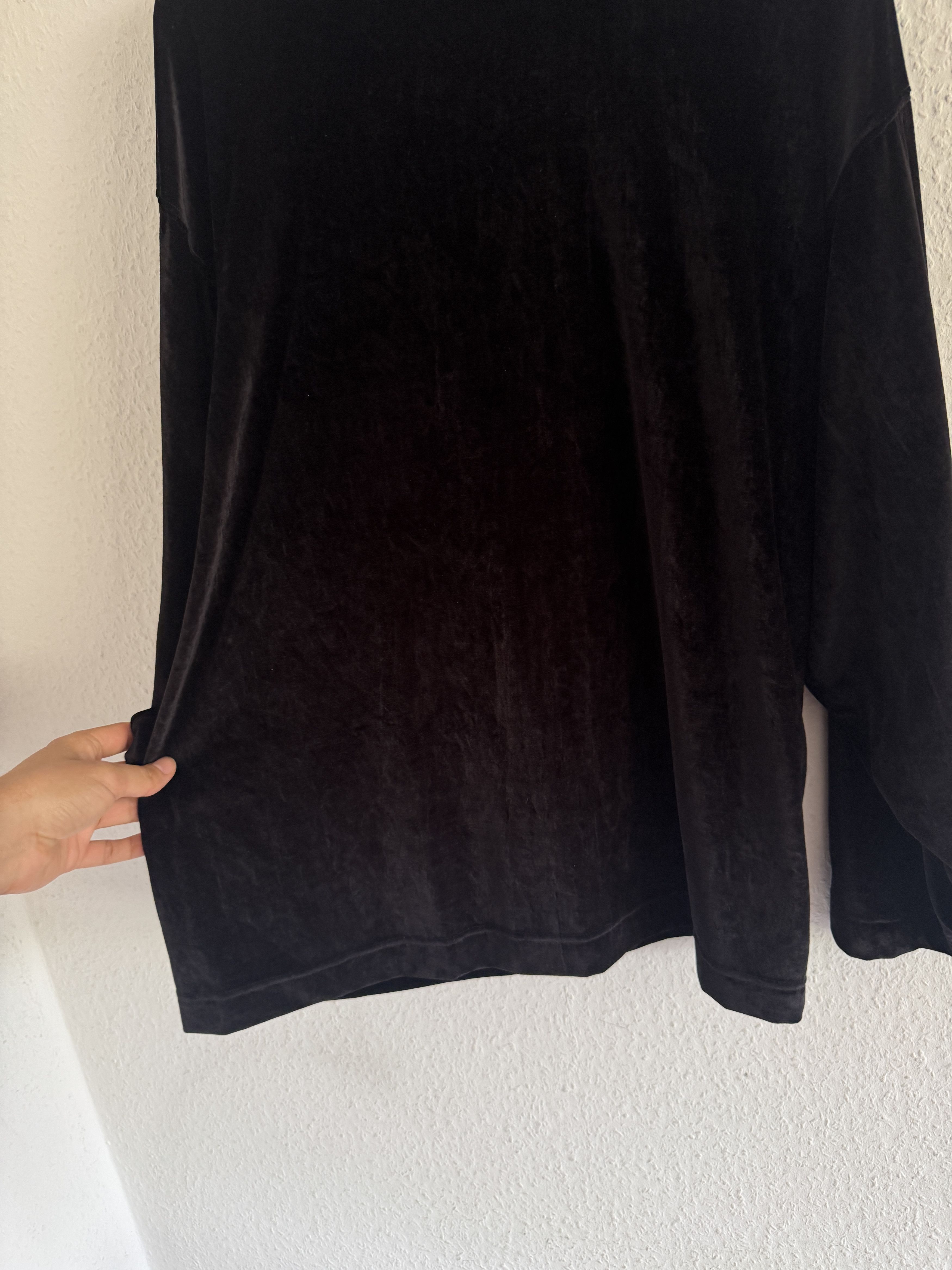 Balenciaga Velvet Oversized Hoodie Black Size US M / EU 48-50 / 2 - 3 Thumbnail