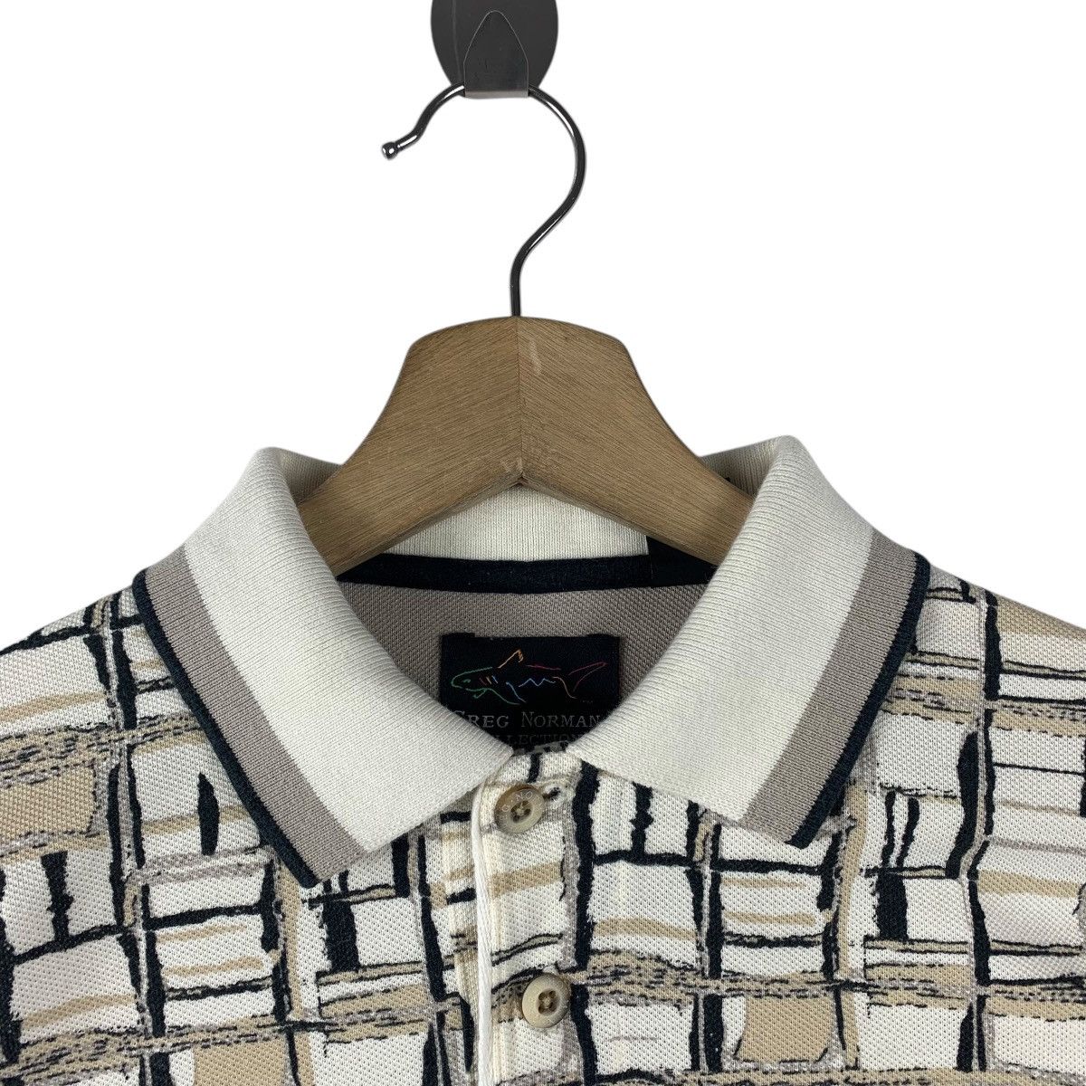 Greg Norman Vintage GREG NORMAN checkered design polo tee Size US S / EU 44-46 / 1 - 5 Thumbnail