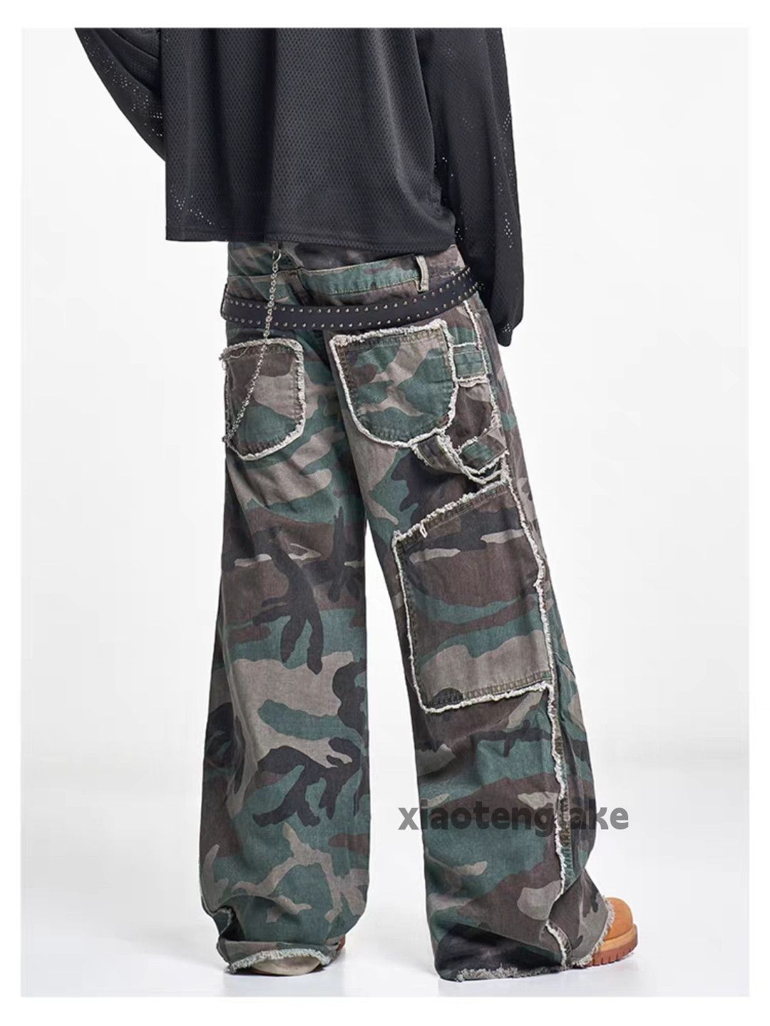 Vintage Double waist loose baggy skate hiphop cargo pants Size US 34 / EU 50 - 10 Thumbnail