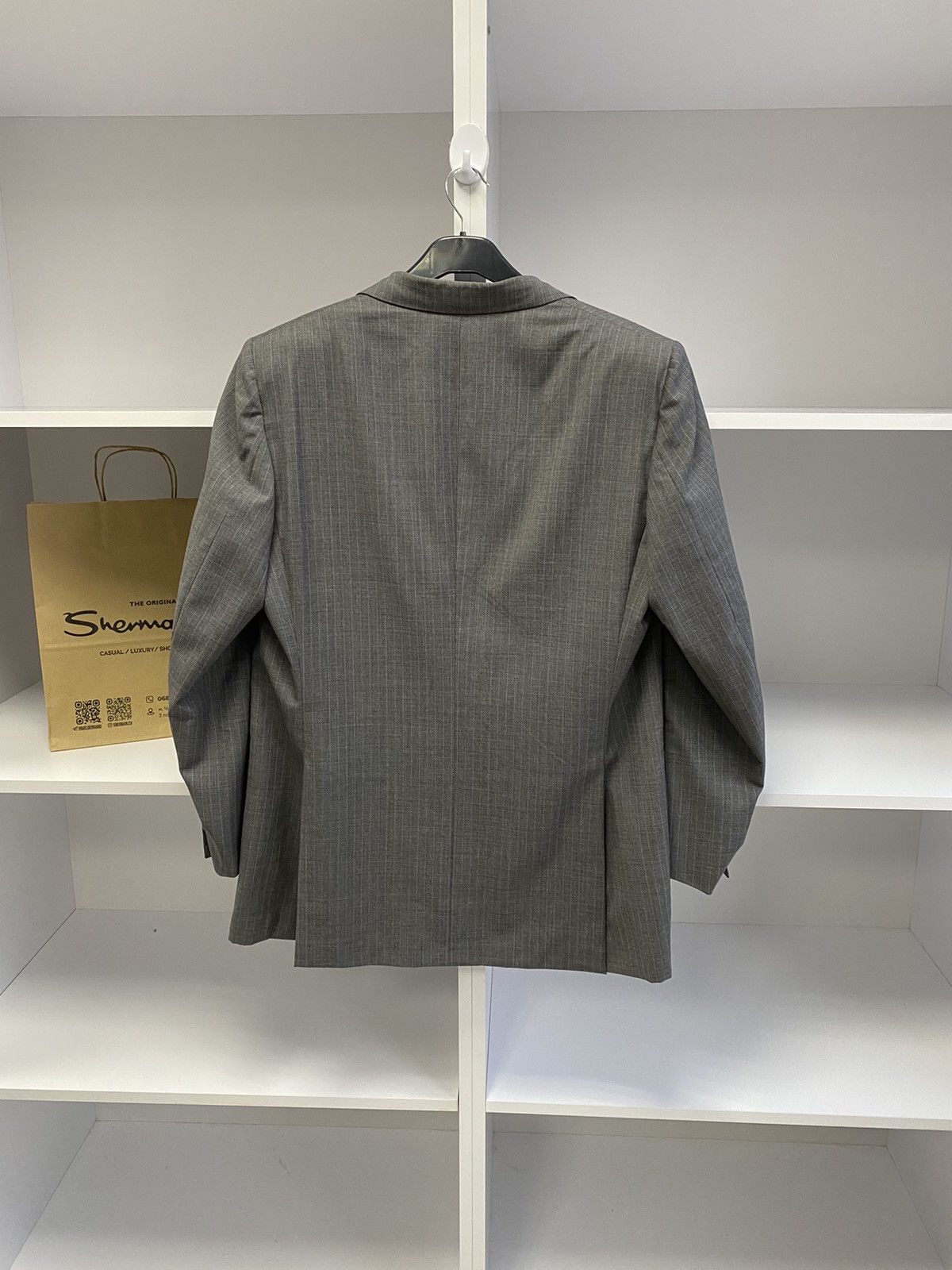Brioni × Designer × Vintage Vintage Brioni Luxury Old Money Style Gray Blazer Size 54R - 11 Thumbnail