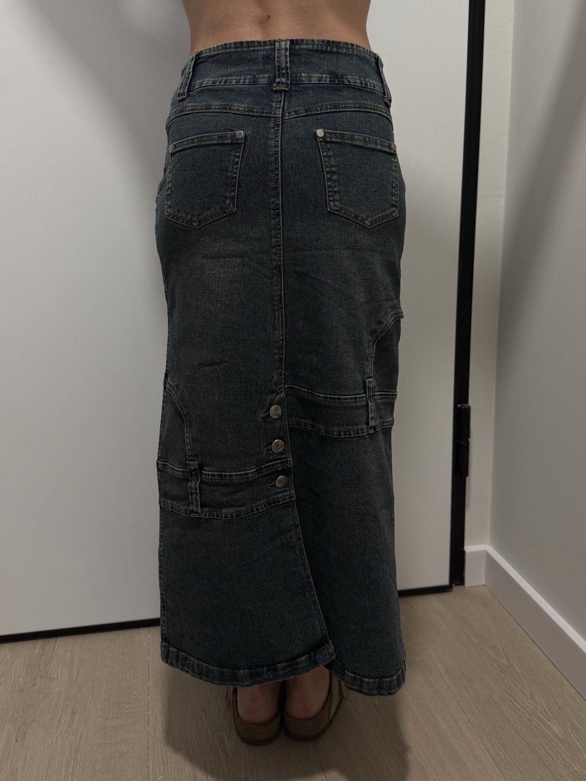 Other Tulip Jeans vintage avant garde Denim y2k midi skirt Size S Size 25" / US 0 / IT 36 - 7 Thumbnail