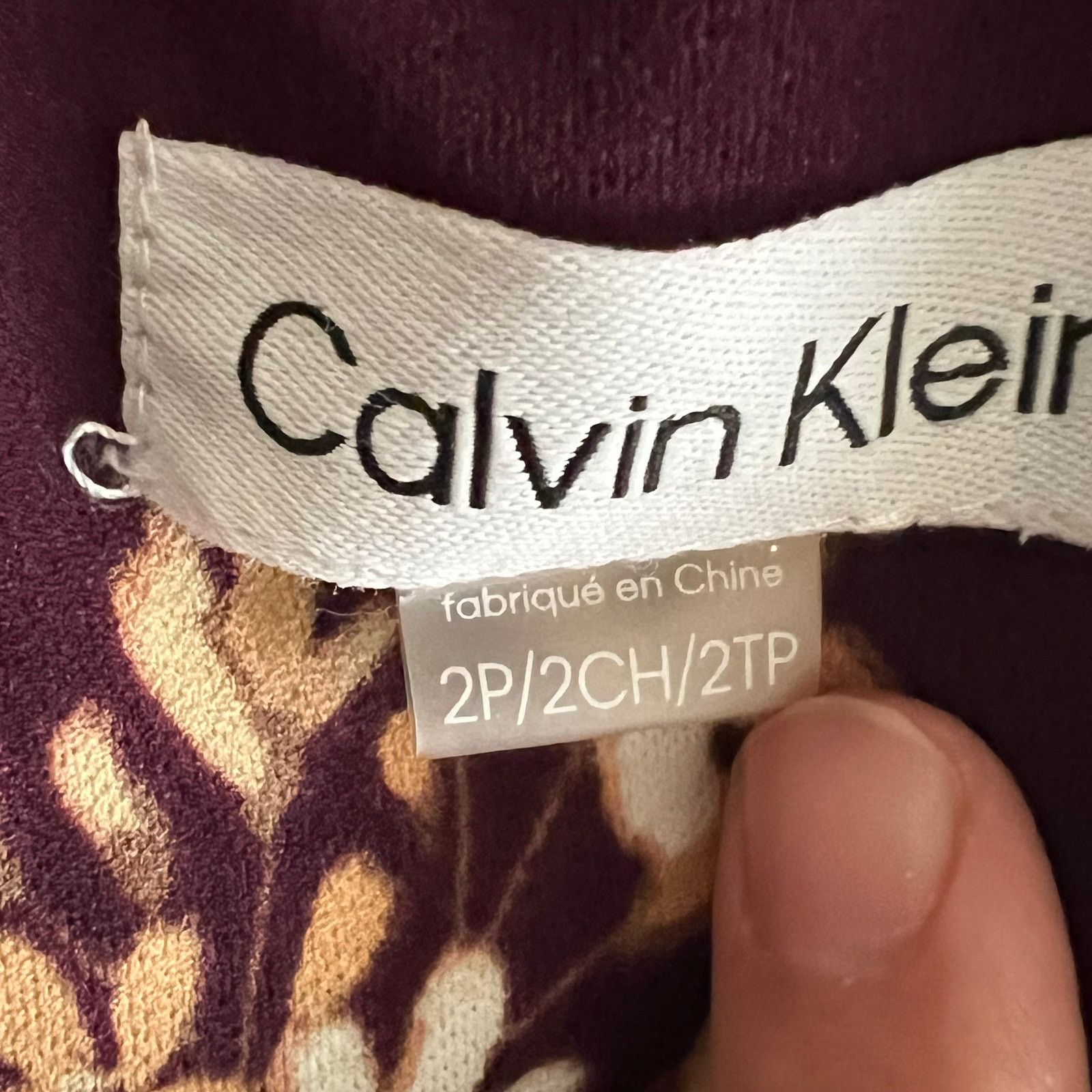 Calvin Klein CALVIN KLEIN Aubergine Formal Mini Sheath Dress , 2P Size XS / US 0-2 / IT 36-38 - 5 Thumbnail
