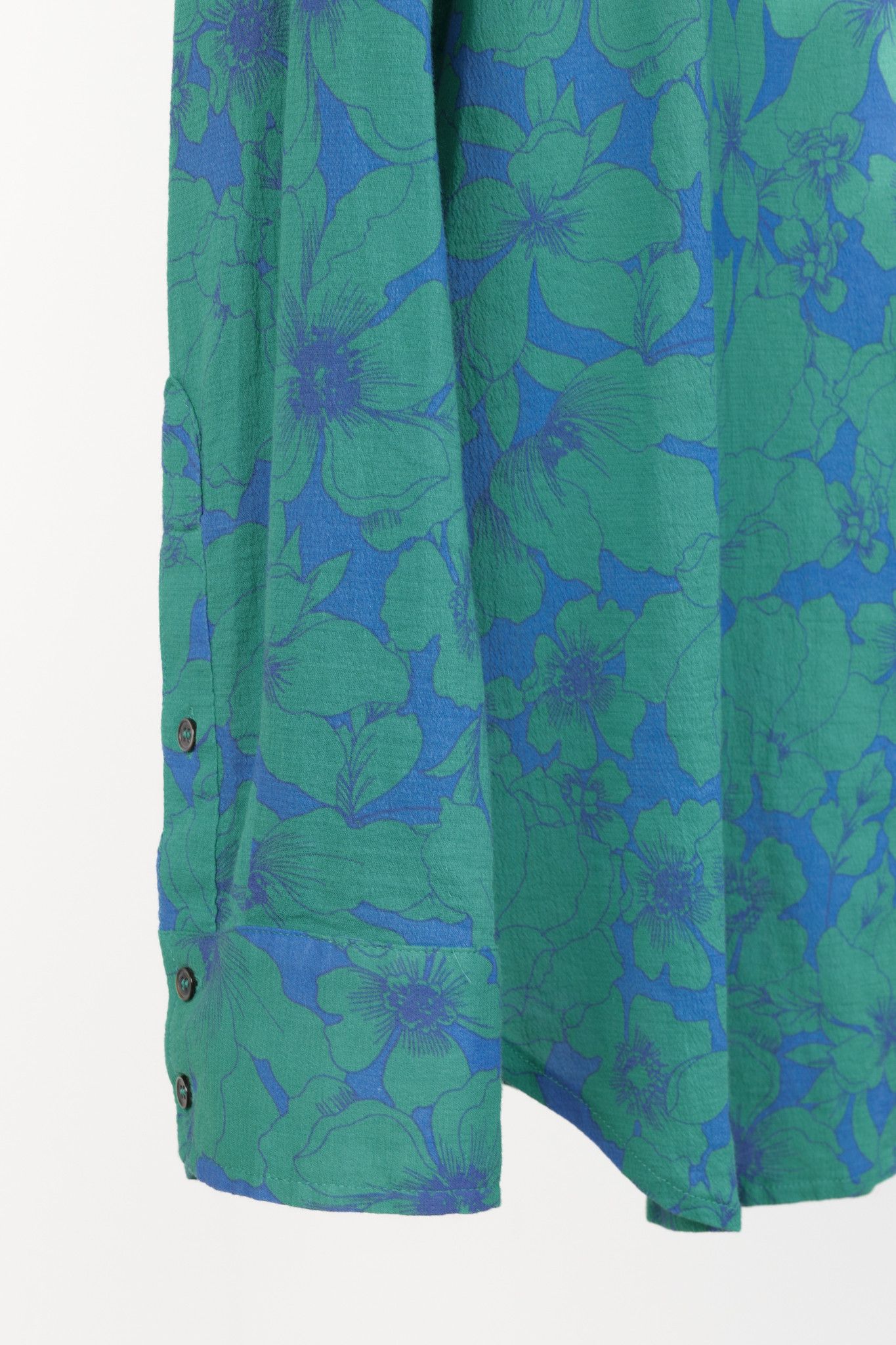 Xirena Xirena Blue Green Floral Button Up Shirt Size M / US 6-8 / IT 42-44 - 6 Thumbnail