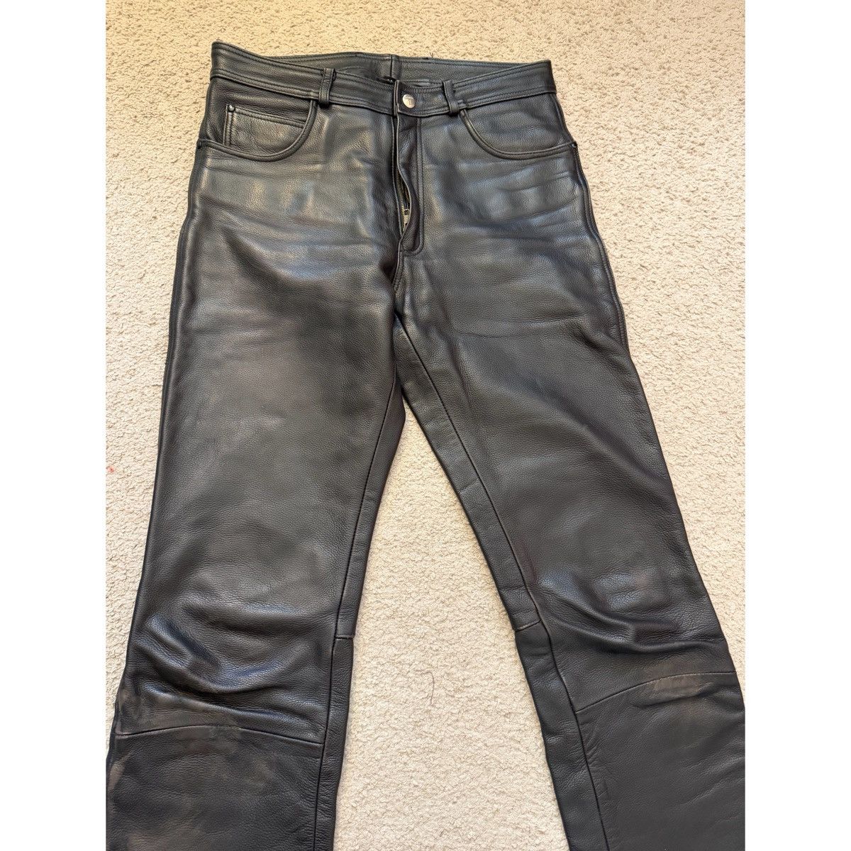 Vintage VINTAGE HIGHWAY 1 BIKER HEAVYWEIGHT LEATHER PANTS Size US 32 / EU 48 - 11 Thumbnail