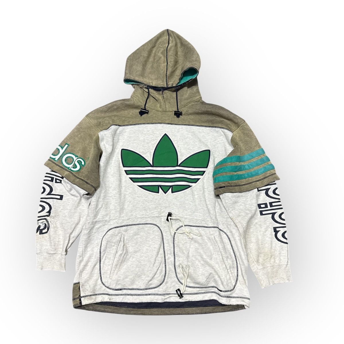 Adidas Vintage Adidas big logo hoodie Size US XL / EU 56 / 4 - 1 Thumbnail