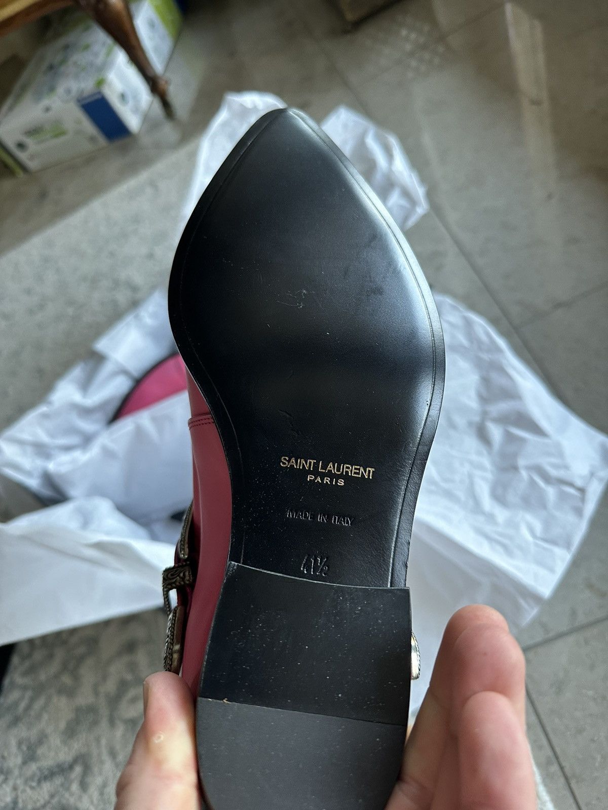 Saint Laurent Paris Grail SS14 Saint Laurent Duckies Pink double buckle Hedi Size US 8.5 / EU 41-42 - 11 Thumbnail