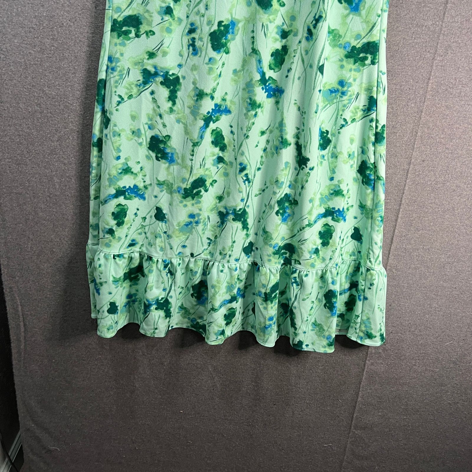 Other Isaac Mizrahi Live! Tall Printed Pebble Knit Dress Green Size XL / US 12-14 / IT 48-50 - 4 Thumbnail