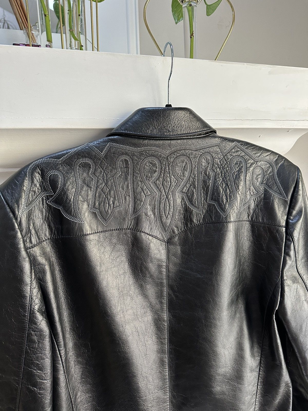 Saint Laurent Paris SS19 Leather Jacket Blazer Western Detail Size US M / EU 48-50 / 2 - 6 Thumbnail