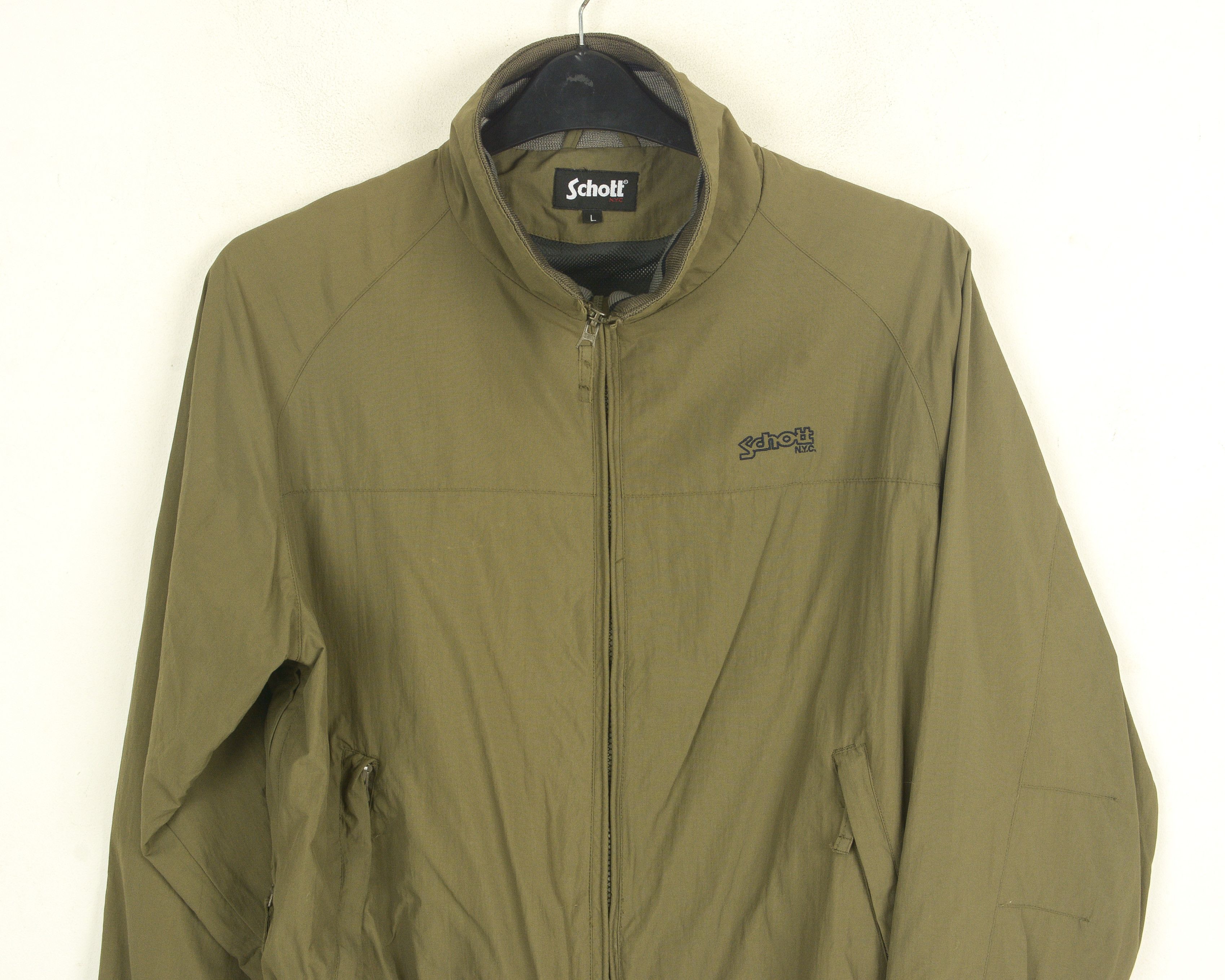 Schott Jacket Women L Coat Outerwear Windbreaker Khaki Waterproof Size L / US 10 / IT 46 - 2 Thumbnail