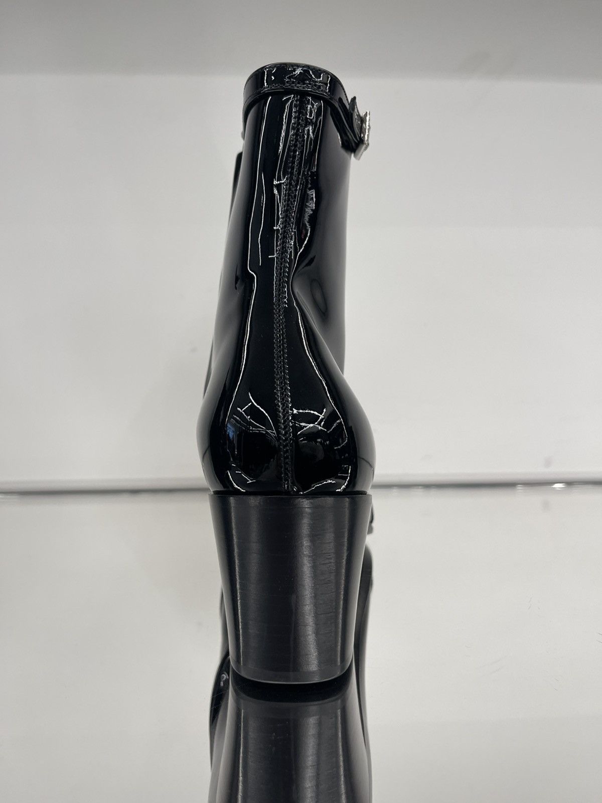 Saint Laurent Arsun Zipped Boots Patent Leather