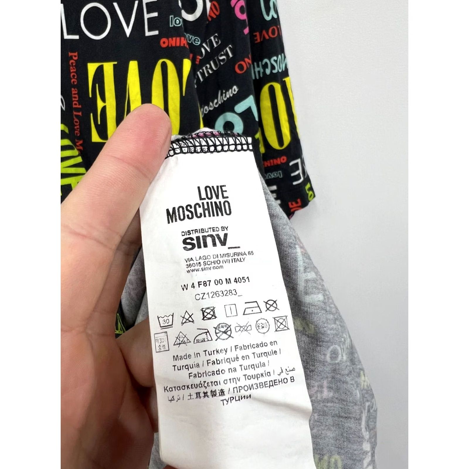 Moschino Moschino T-Shirt Women Allover Logo Multicolor Crew Neck Short Sleeve GB 10 US 6 Modern Regular Fit 2020s Concert Music Theme Size M / US 6-8 / IT 42-44 - 6 Thumbnail